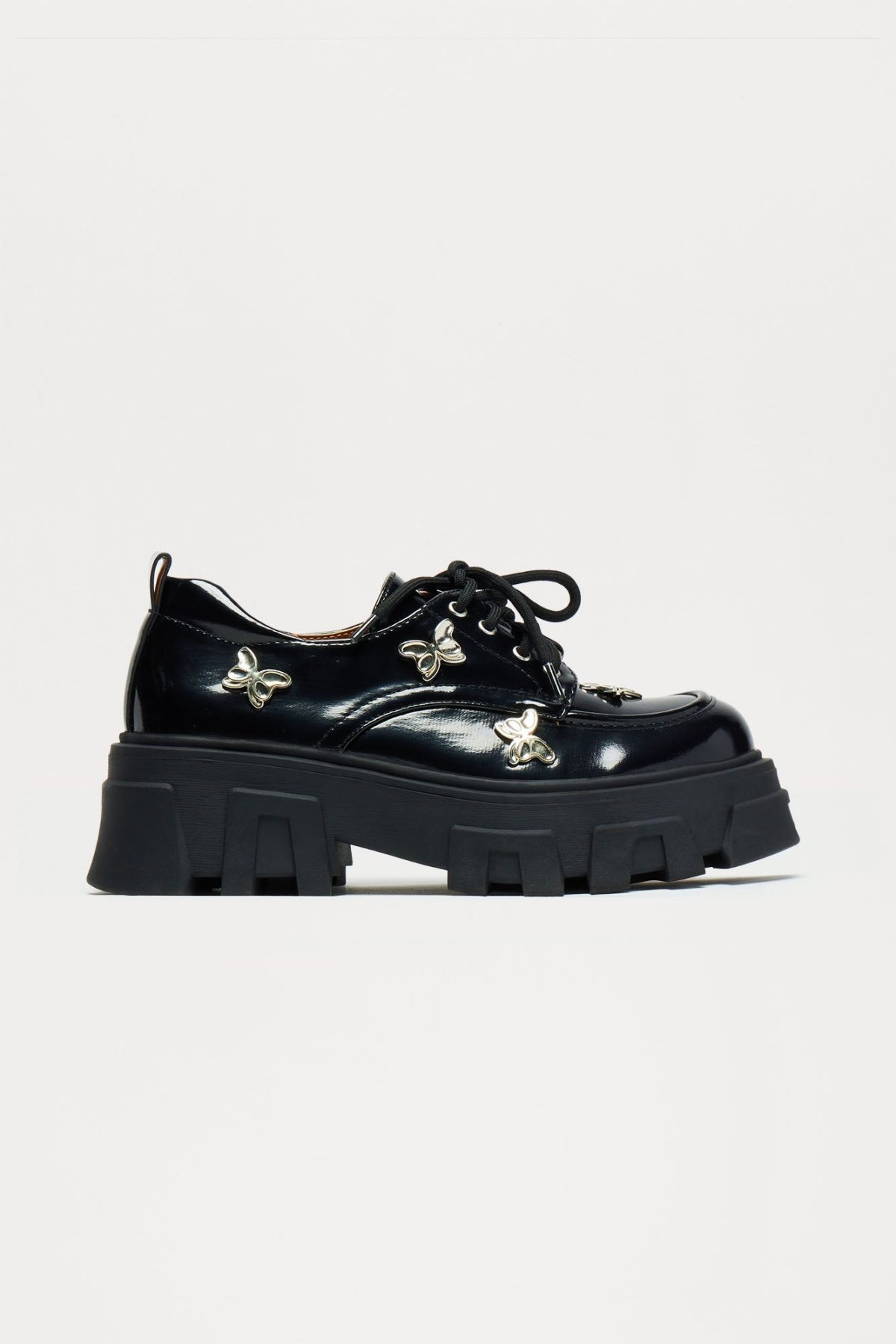 Marley Butterfly Platform Loafers - Black