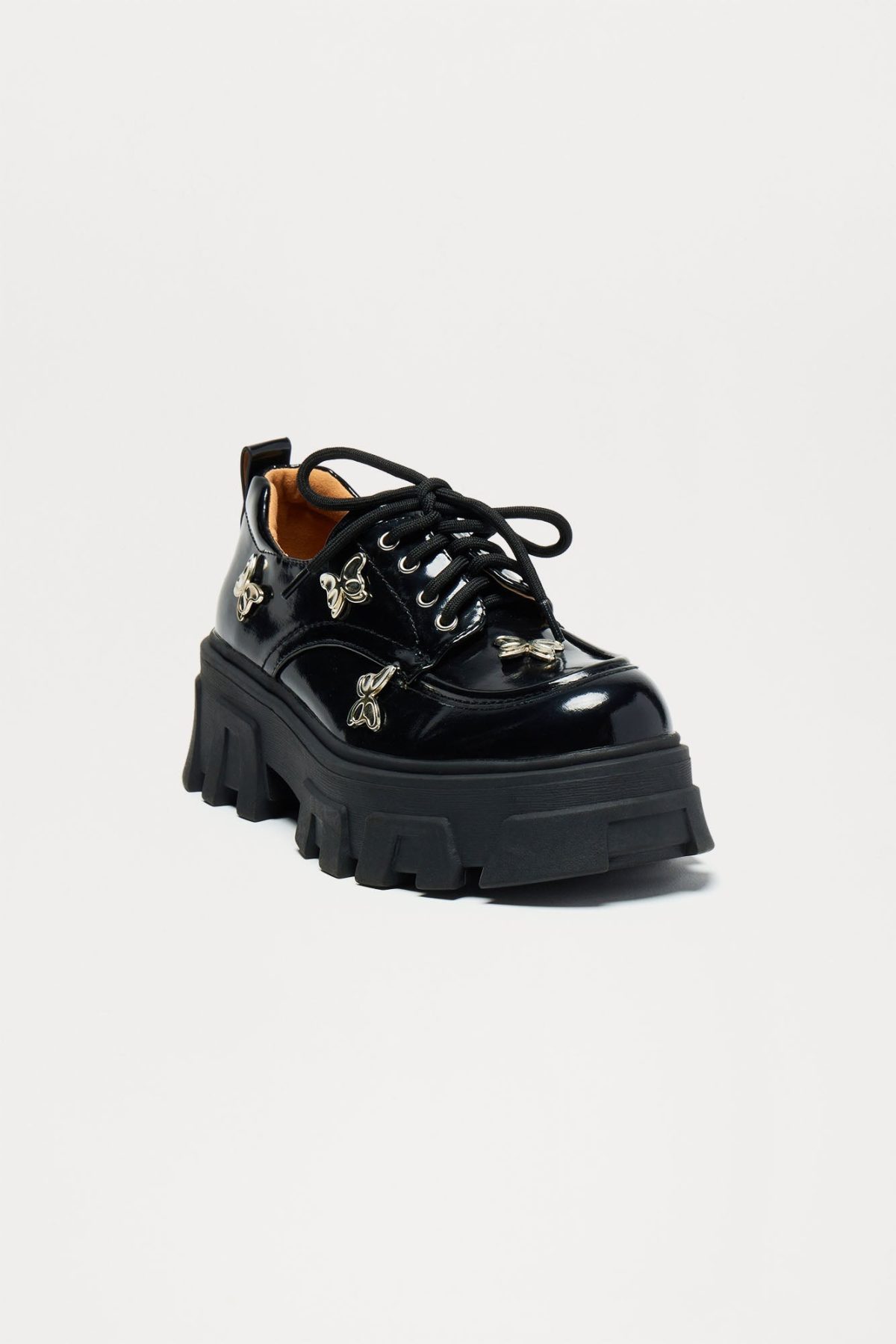 Marley Butterfly Platform Loafers - Black