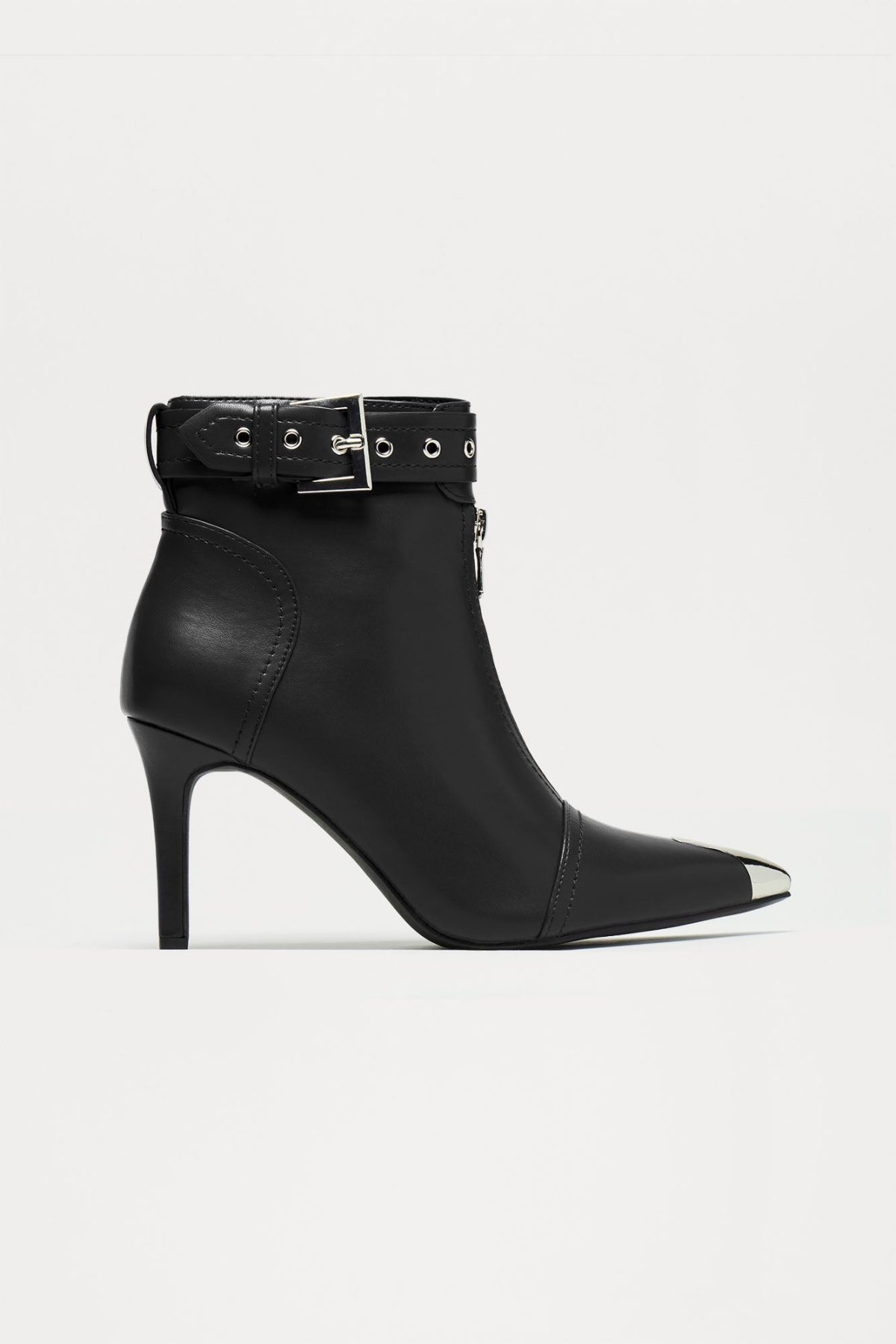 Never Tone Down Buckle Booties - Black