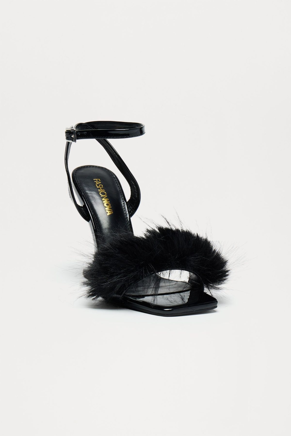 Minky Faux Fur Wedges - Black