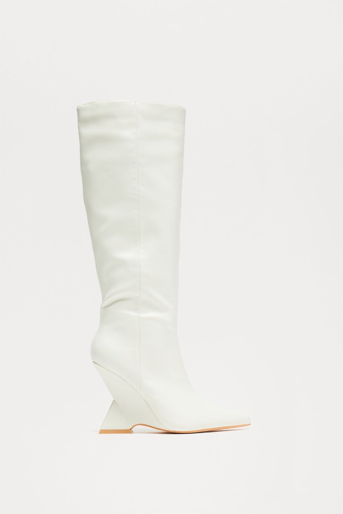 Claire Knee High Boots - Cream