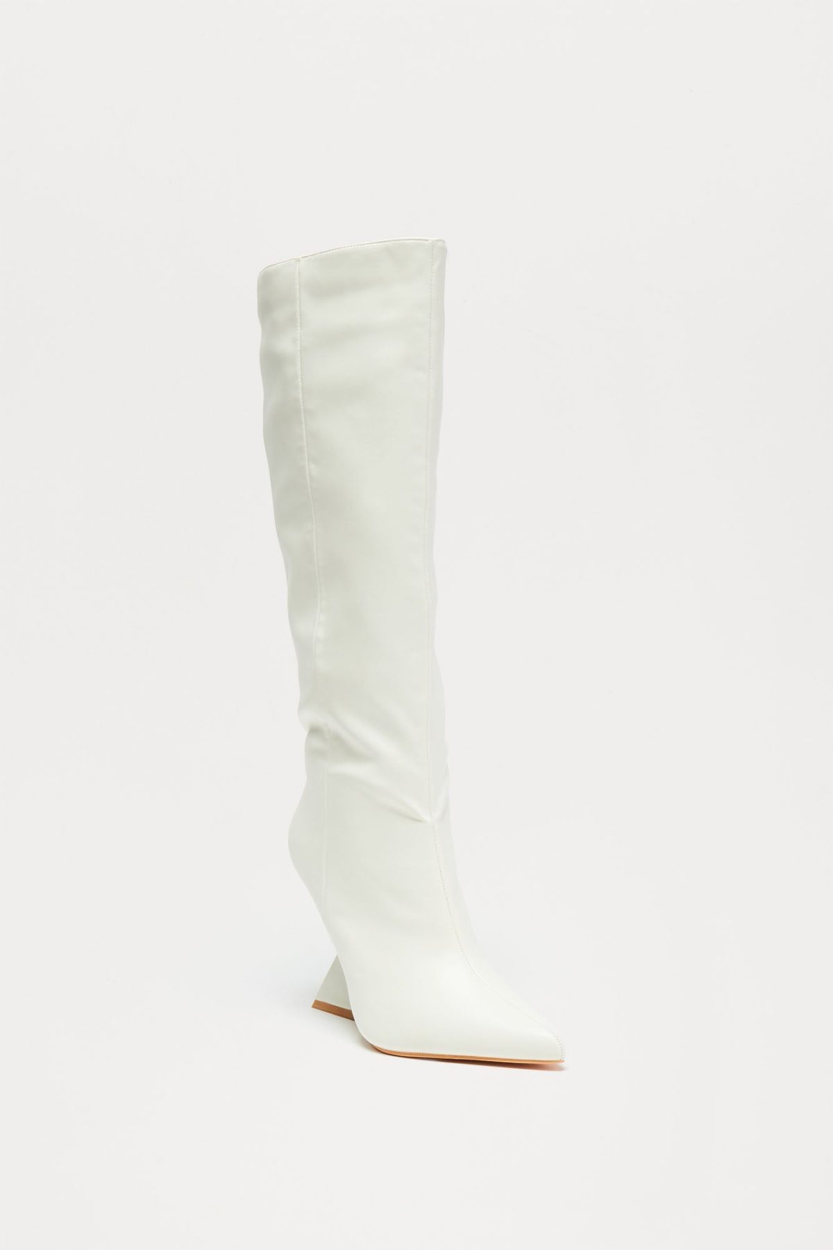 Claire Knee High Boots - Cream