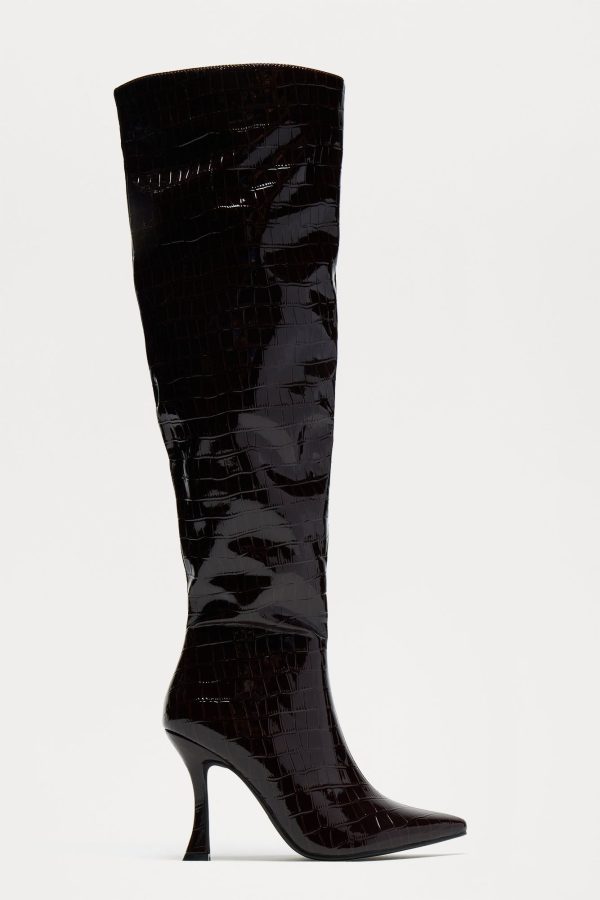 Bardot Knee High Boots - Black