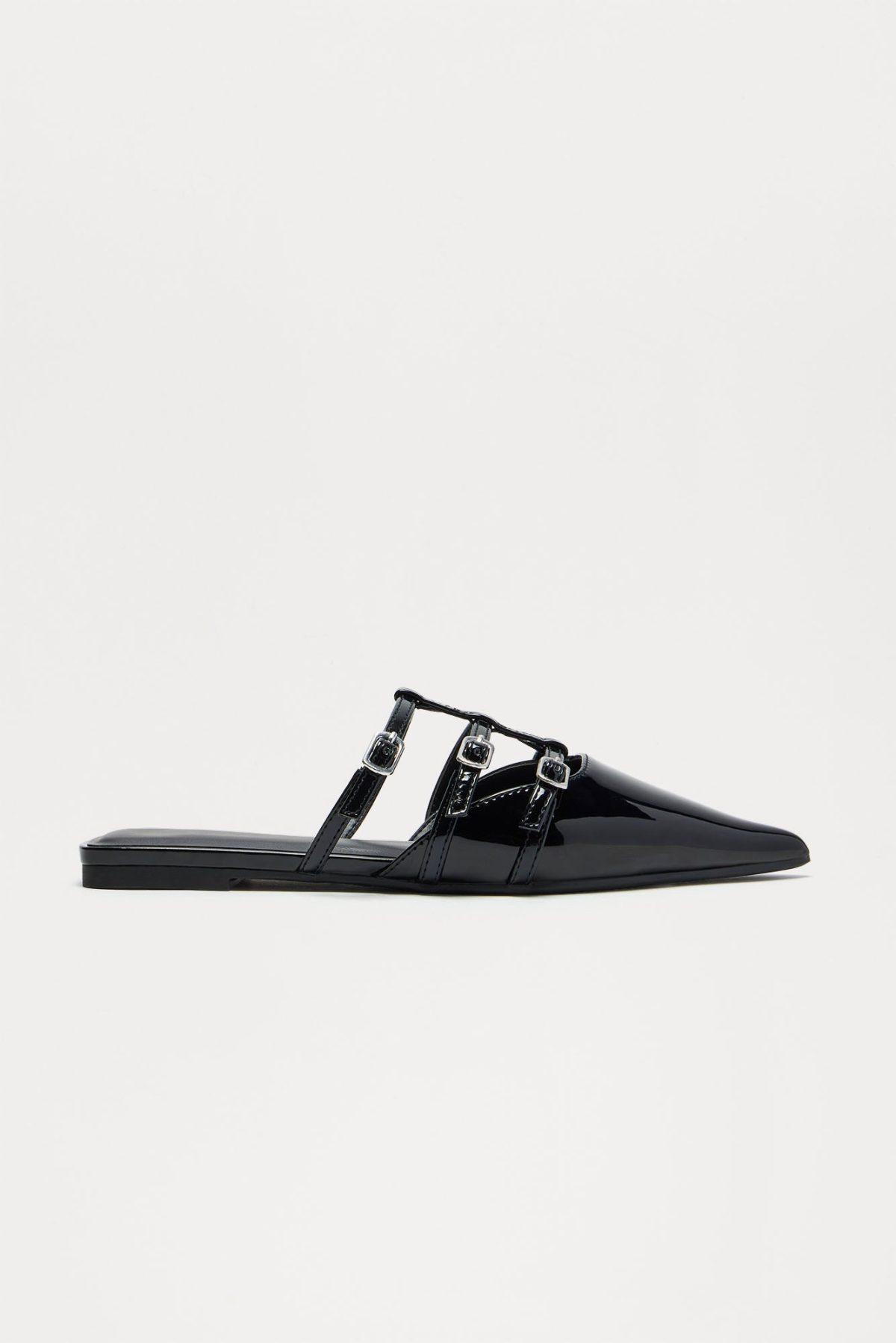 Toby Buckle Flats - Black