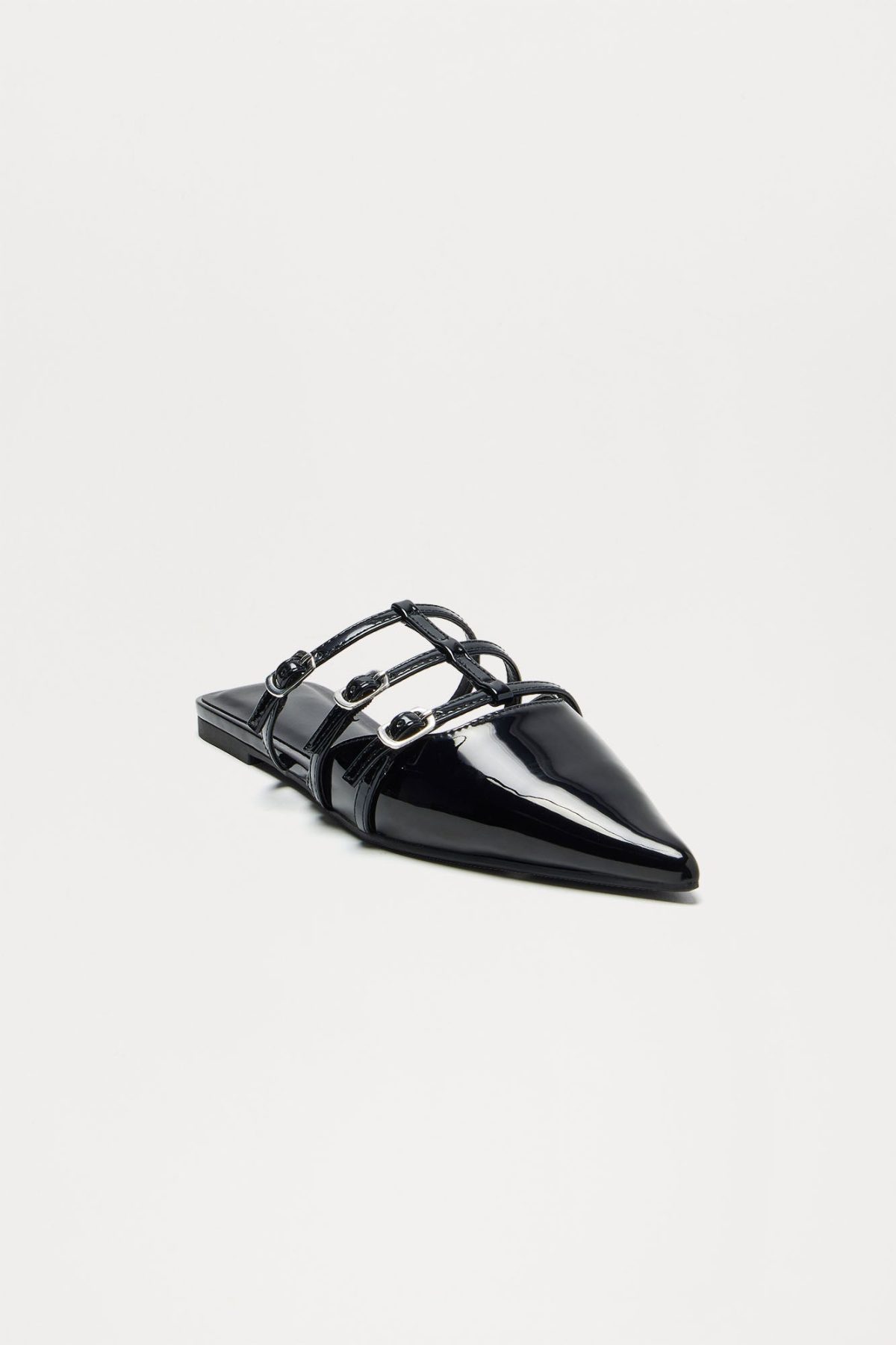 Toby Buckle Flats - Black