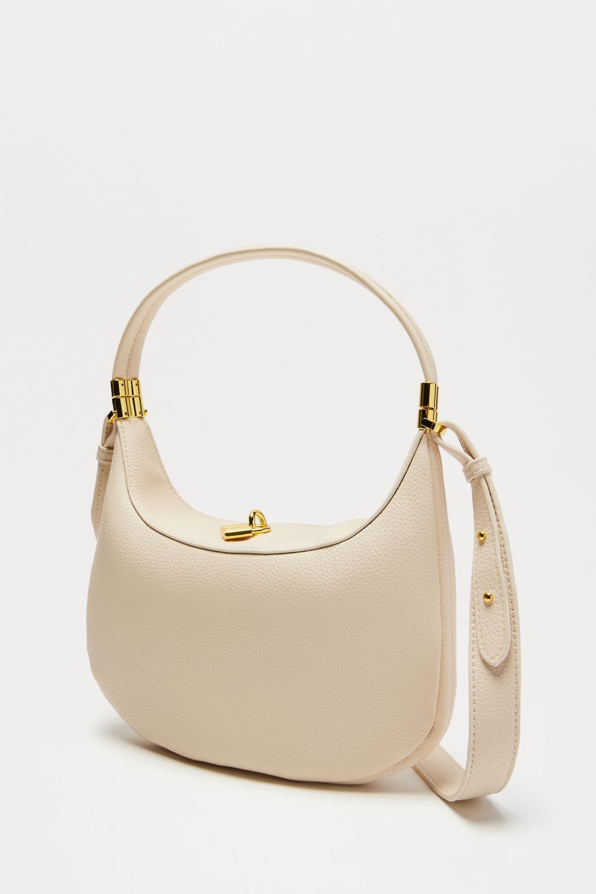 Crescent Moon Handbag - Beige