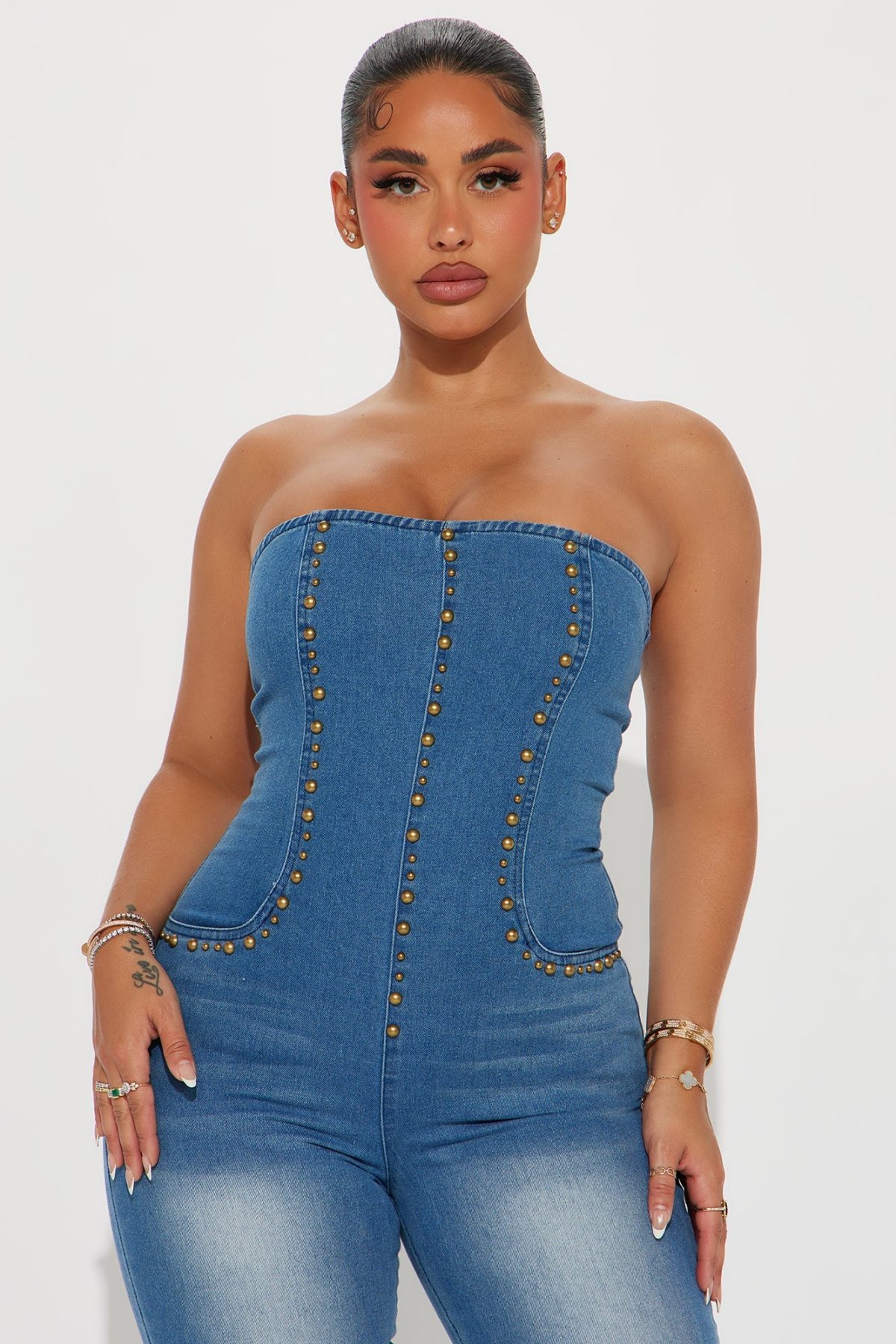 Nash Bash Denim Jumpsuit - Medium Wash