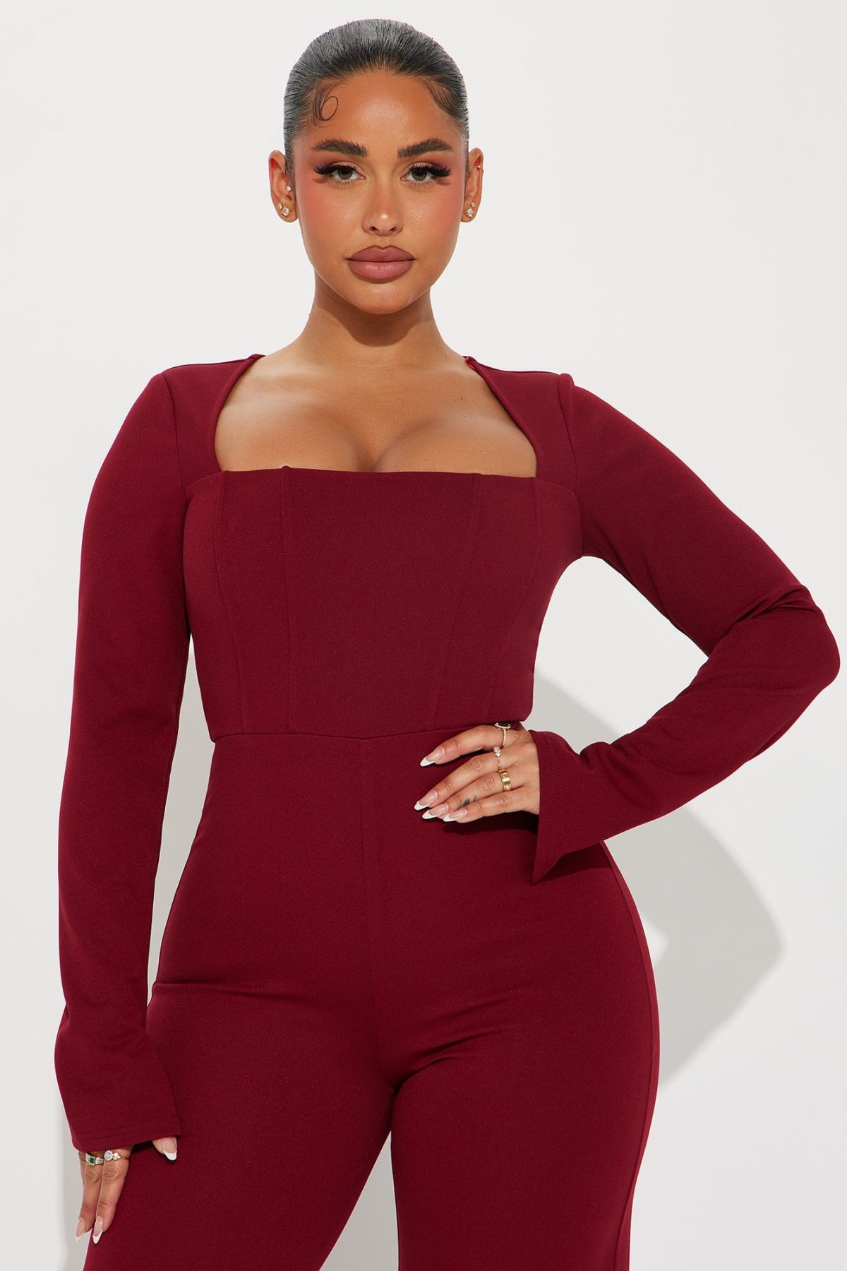 Kinera Jumpsuit - Burgundy