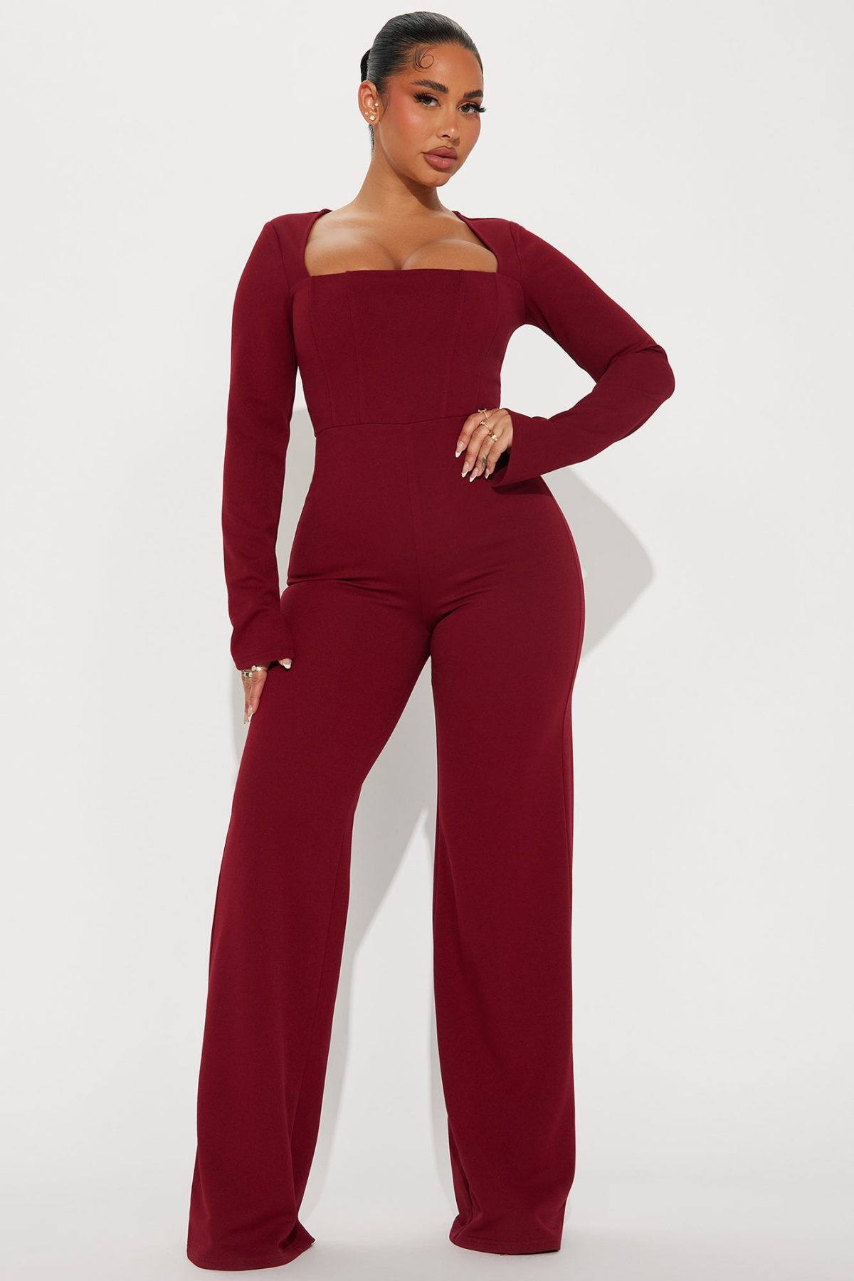 Kinera Jumpsuit - Burgundy