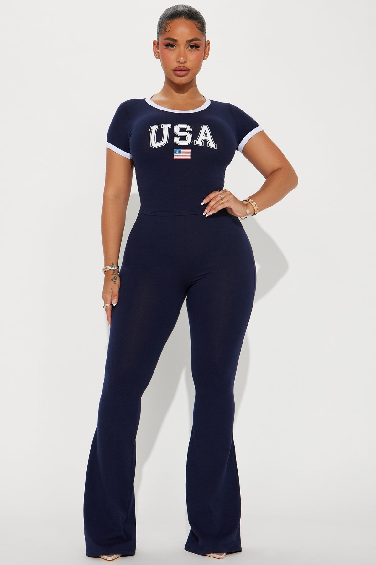 Team Usa Flare Pant Set - Navy