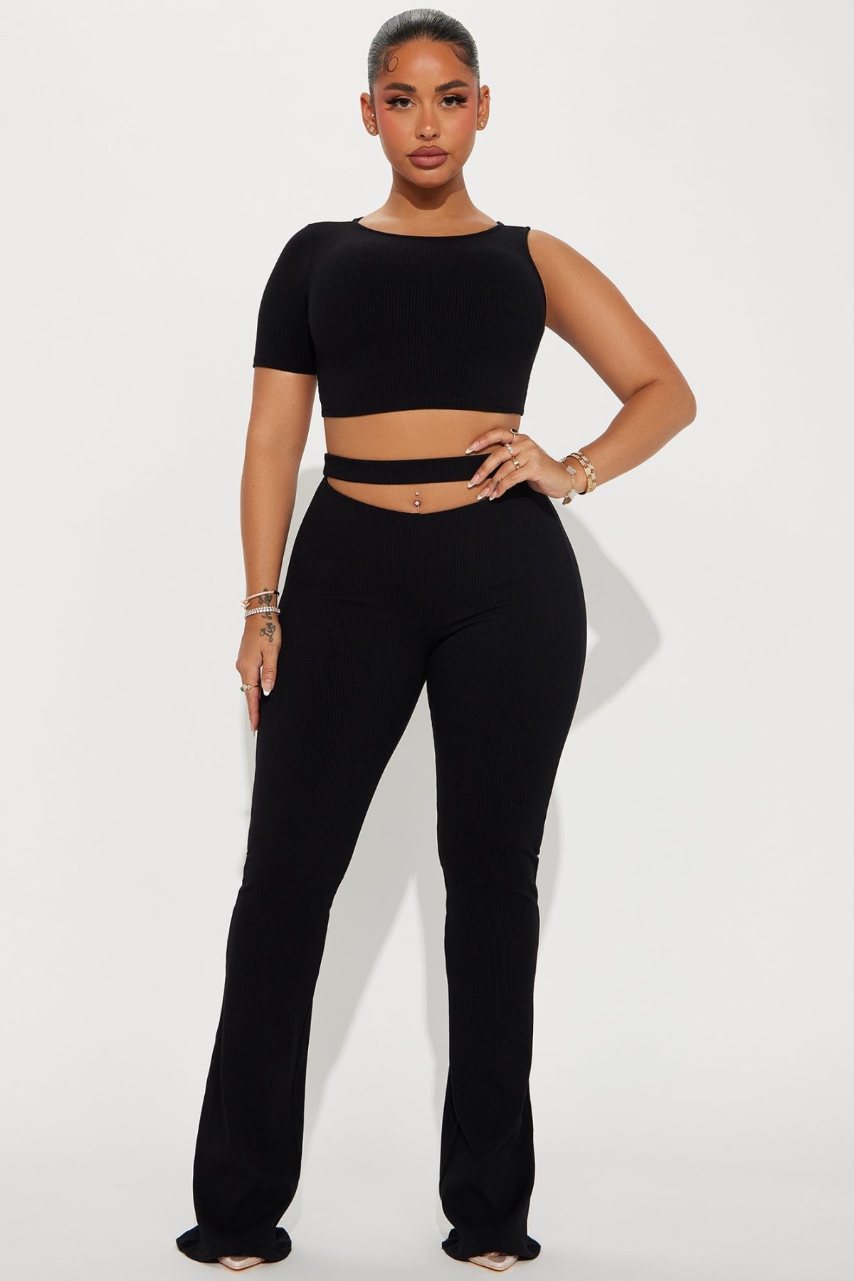 Lana Snatched Pant Set - Black