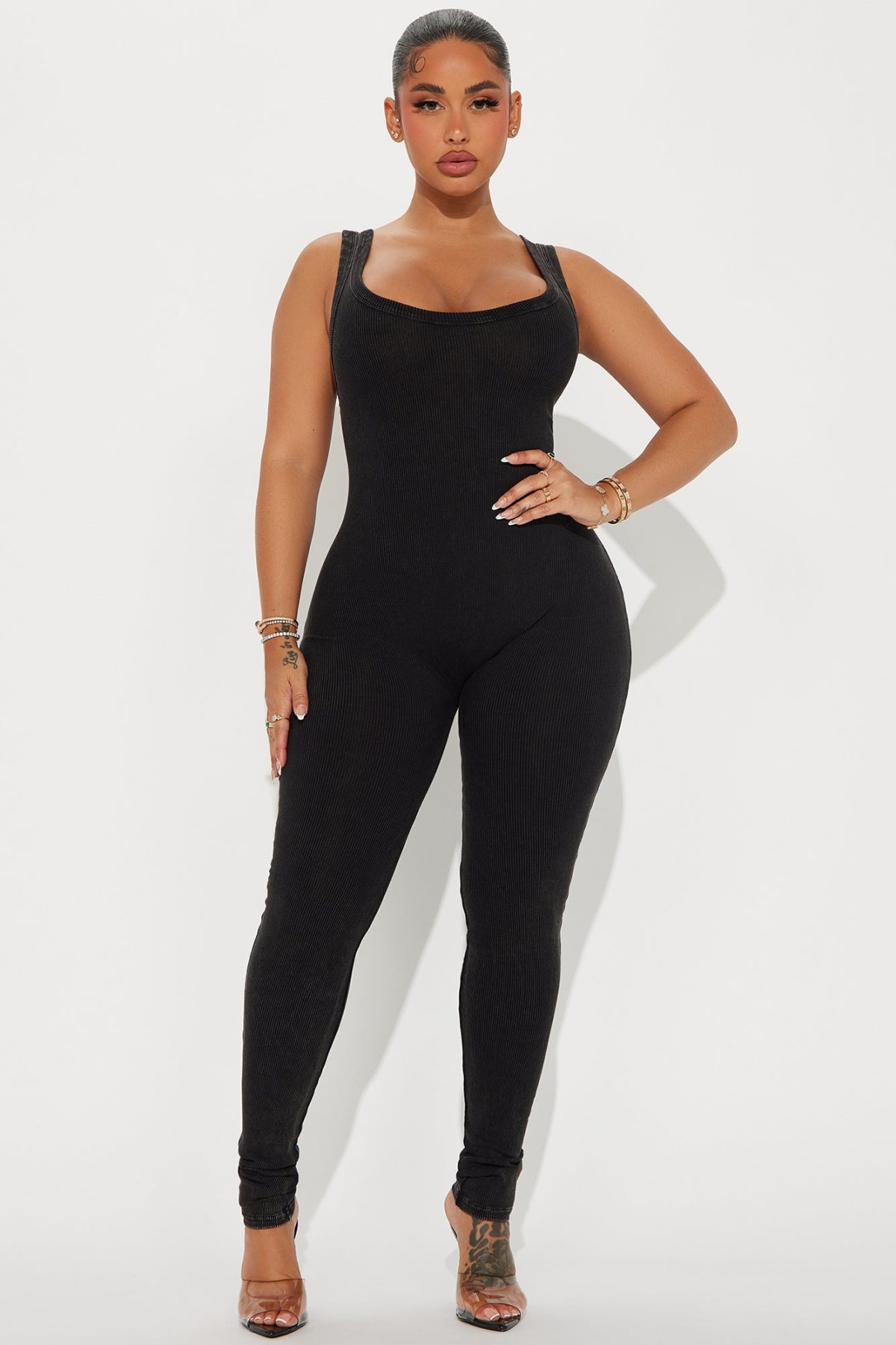 Got To Be Real Jumpsuit Set - Black