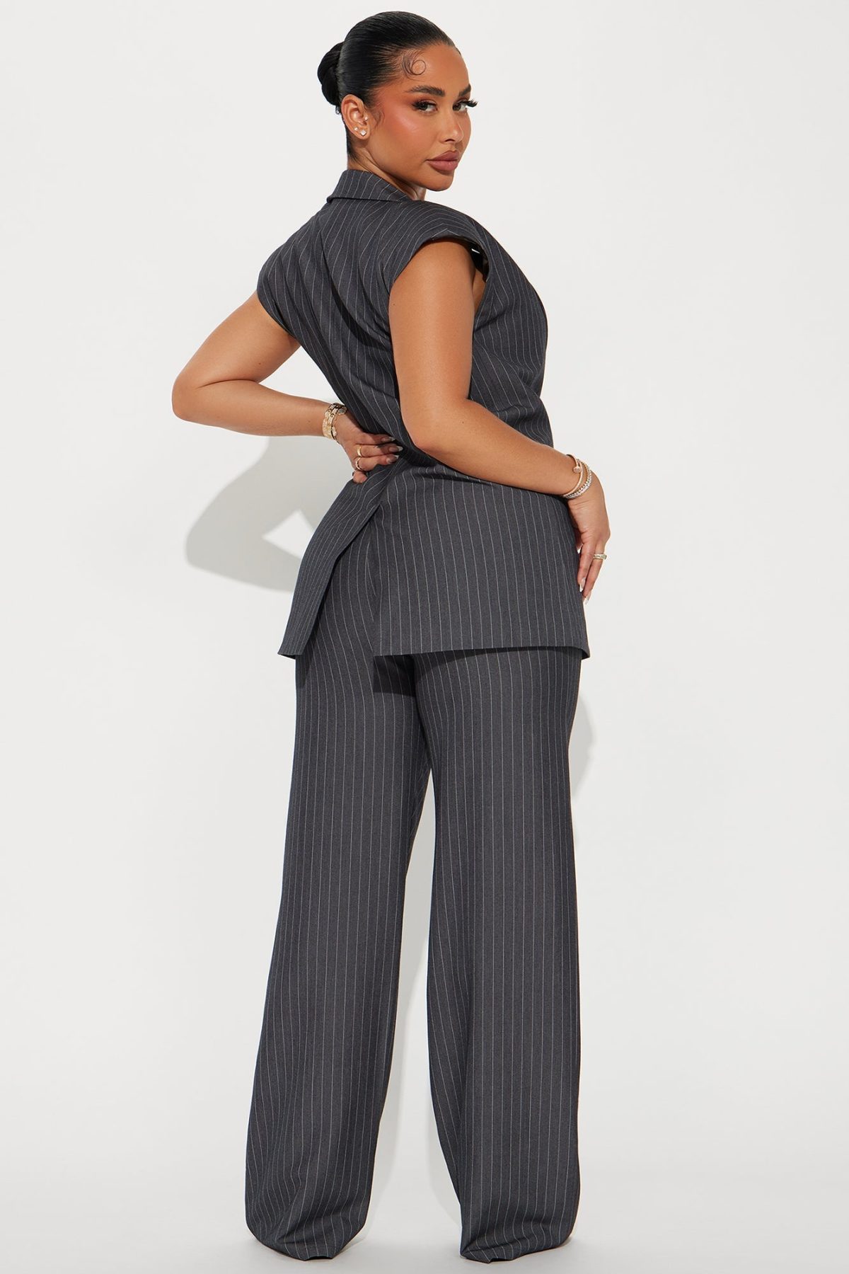 Corporate Baddie 3 Piece Pant Set - Grey