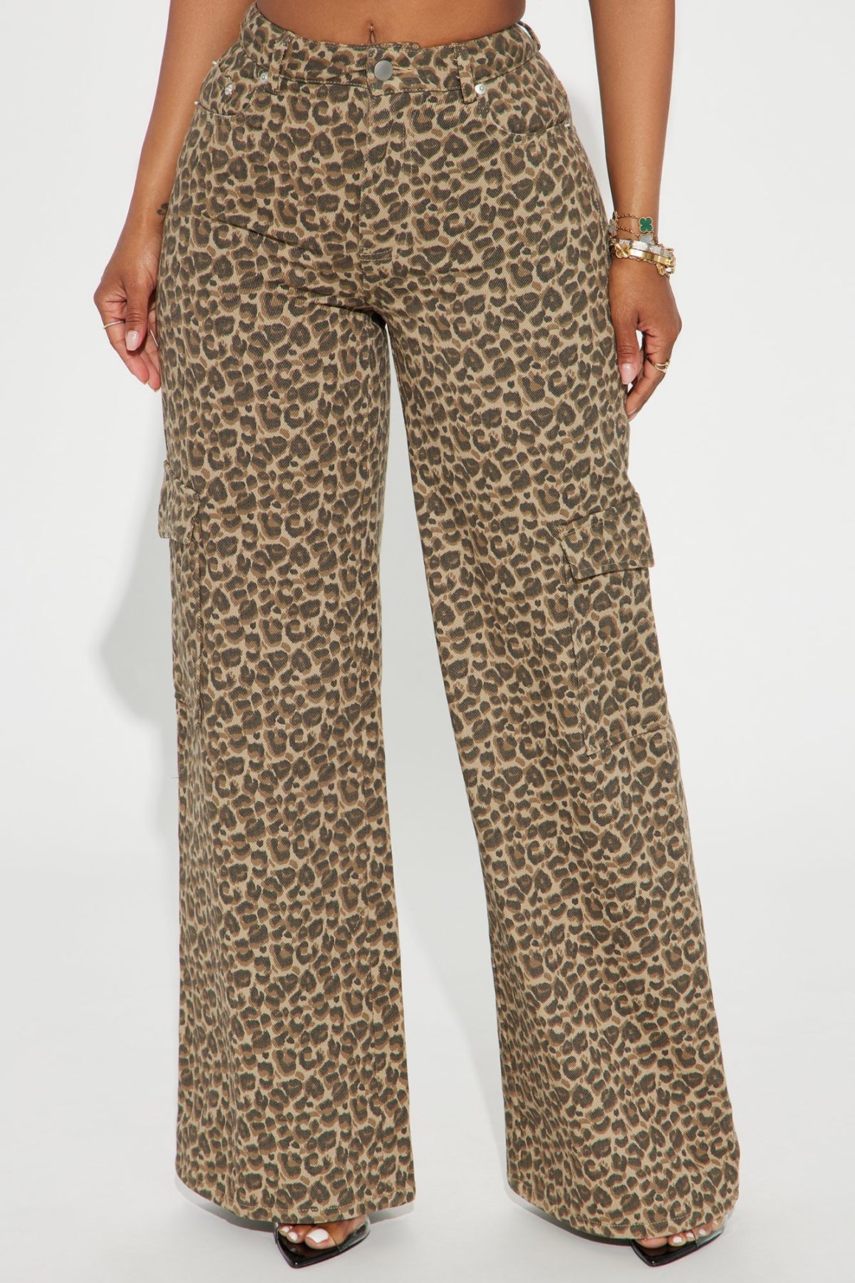 Crossing Boundaries Leopard Cargo Pant - Brown/Combo