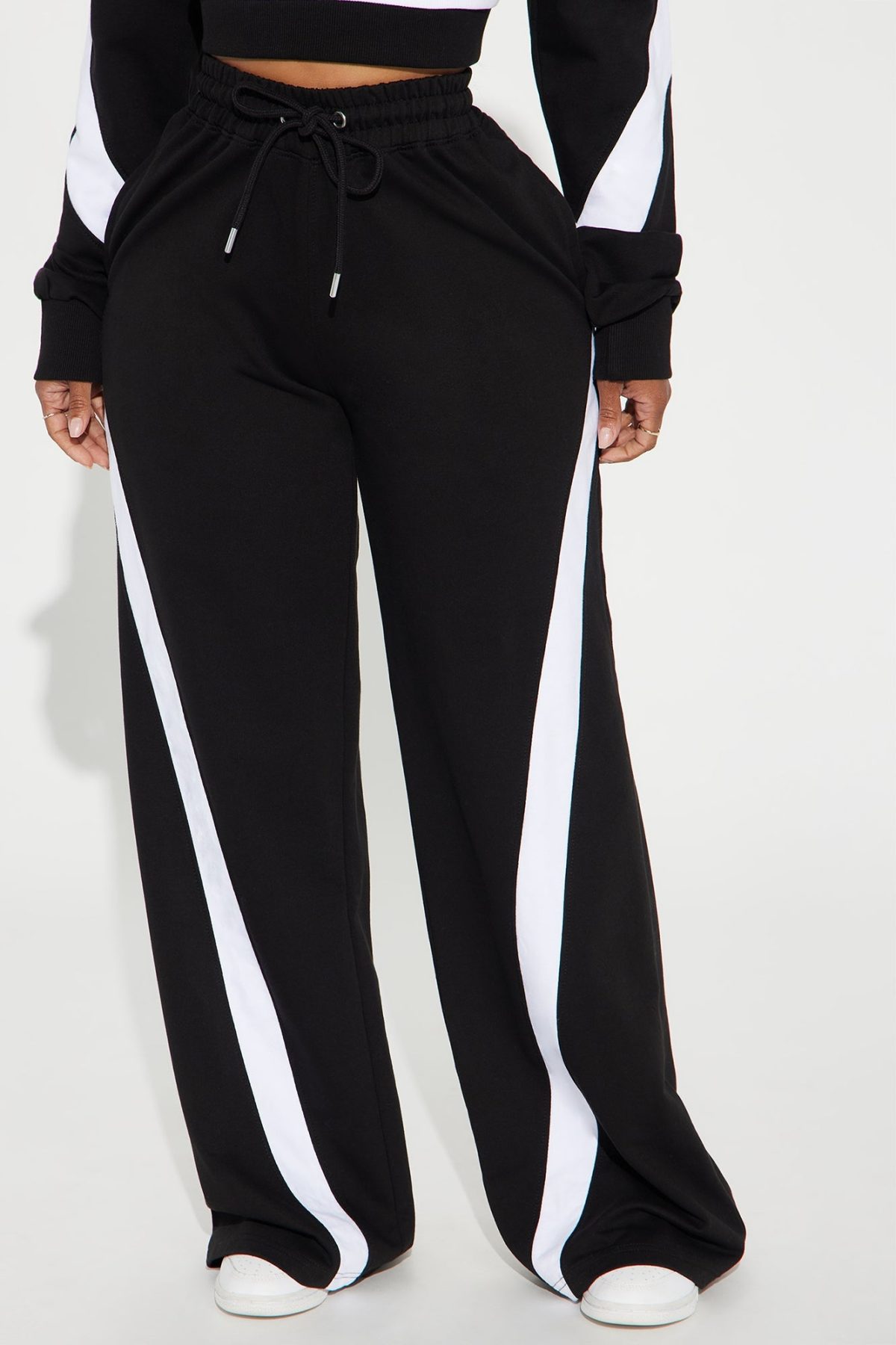 Sporty And Flirty Wide Leg Pant - Black/White