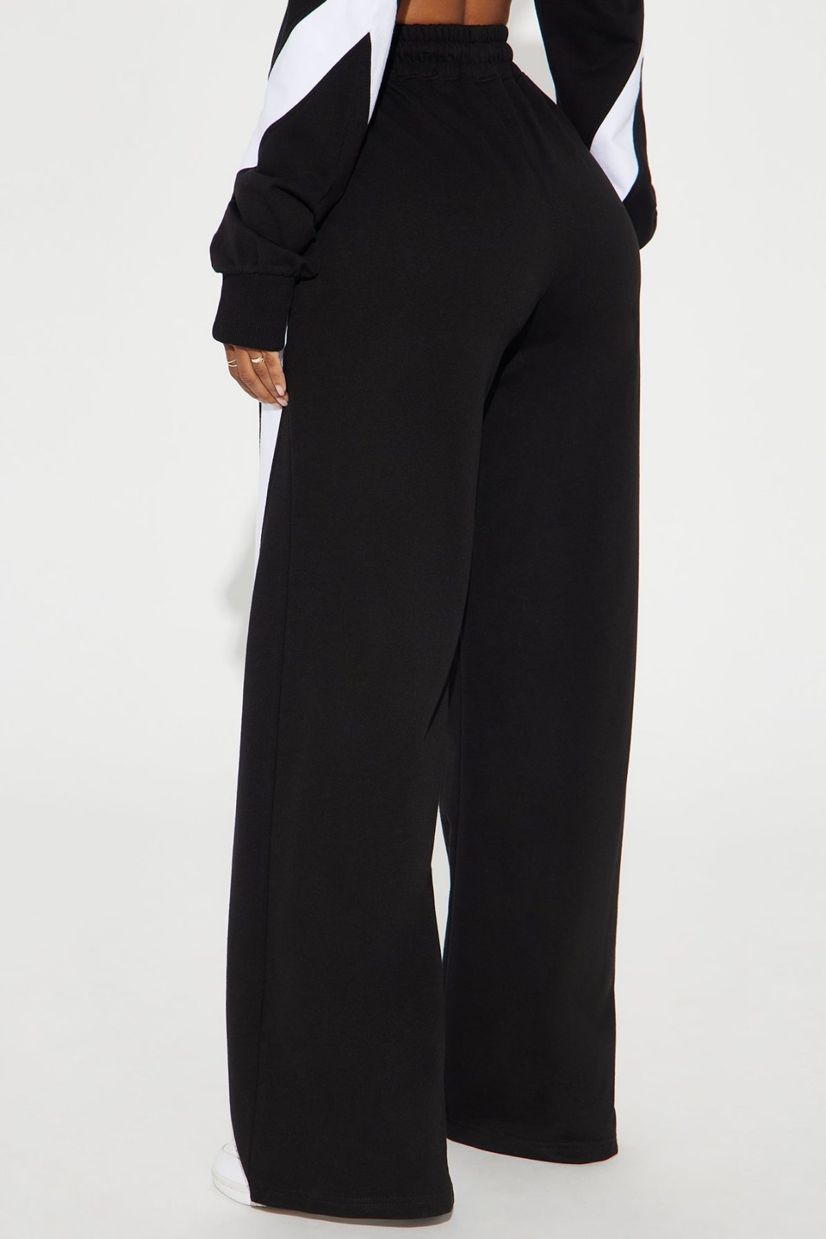 Sporty And Flirty Wide Leg Pant - Black/White