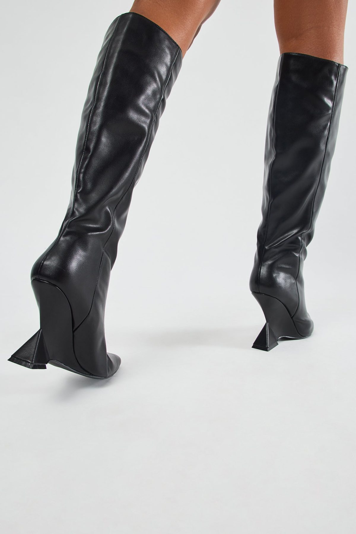 Claire Knee High Boots - Black