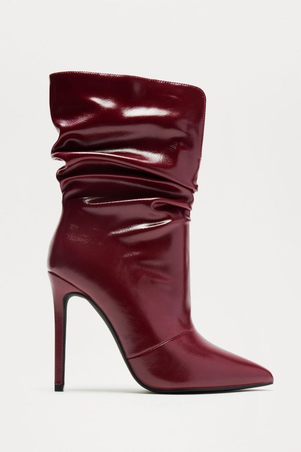 Skye Slouchy Booties - Burgundy