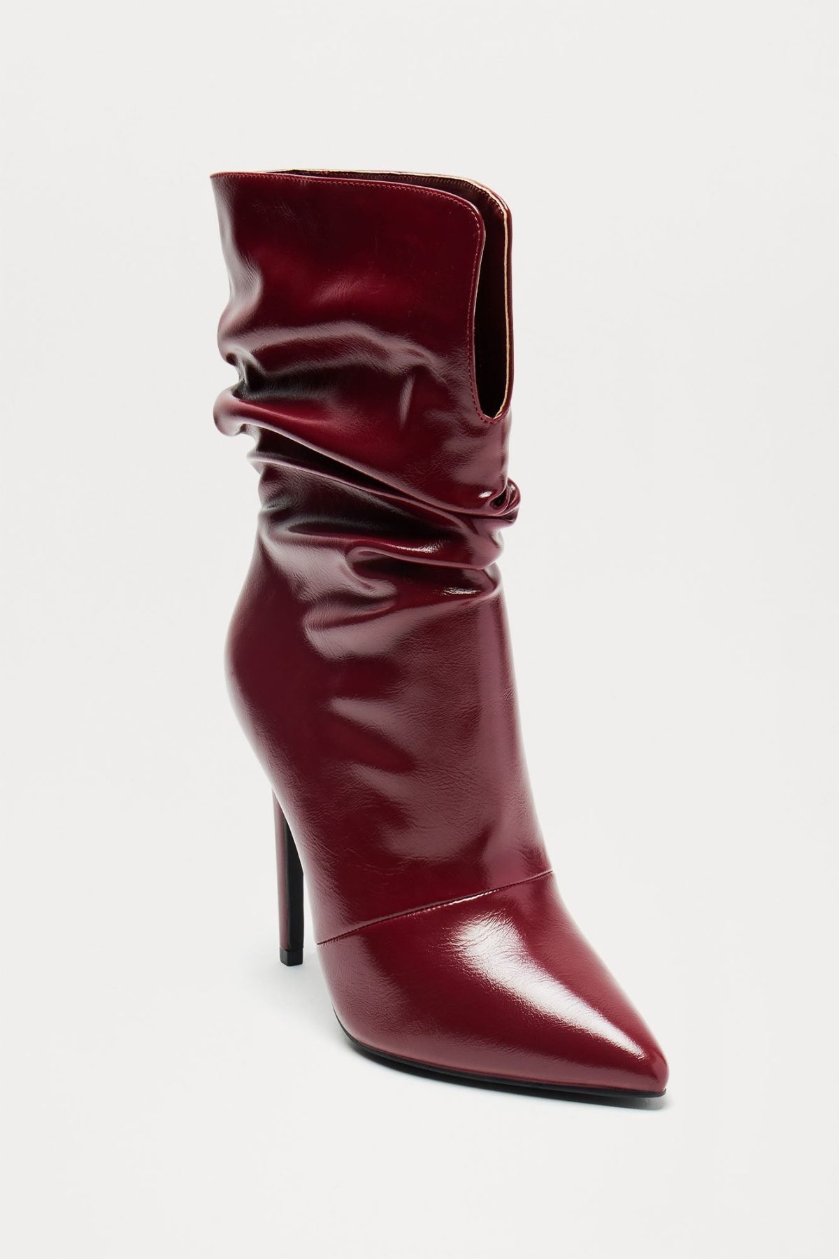 Skye Slouchy Booties - Burgundy