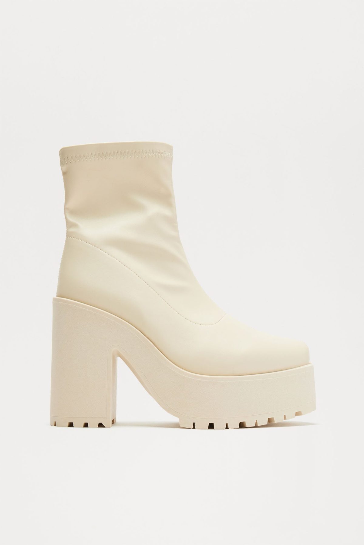 Baylor Platform Booties - Cream