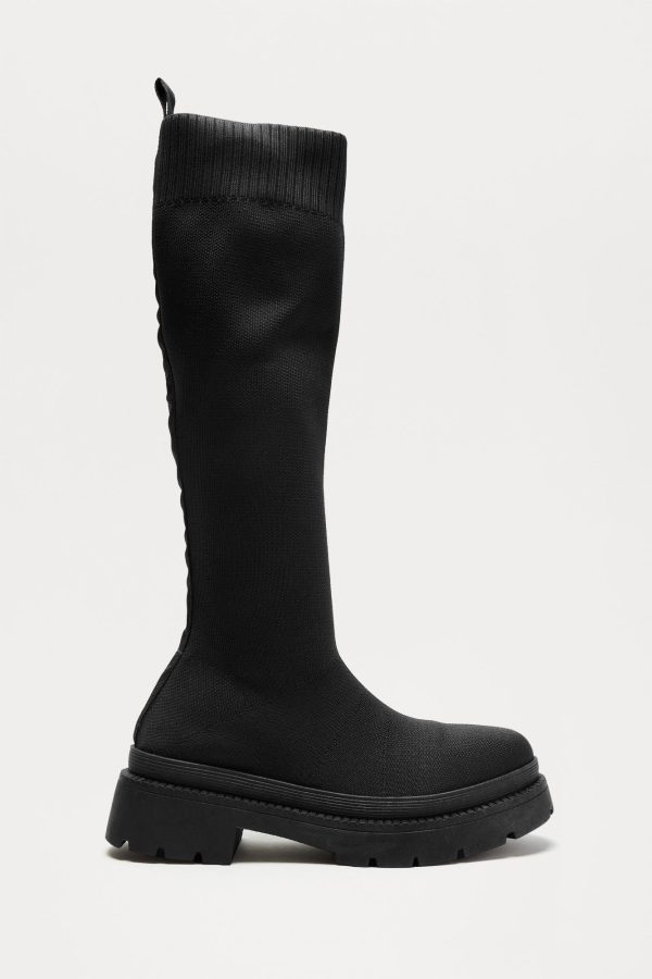 Rocco Knit Boots - Black