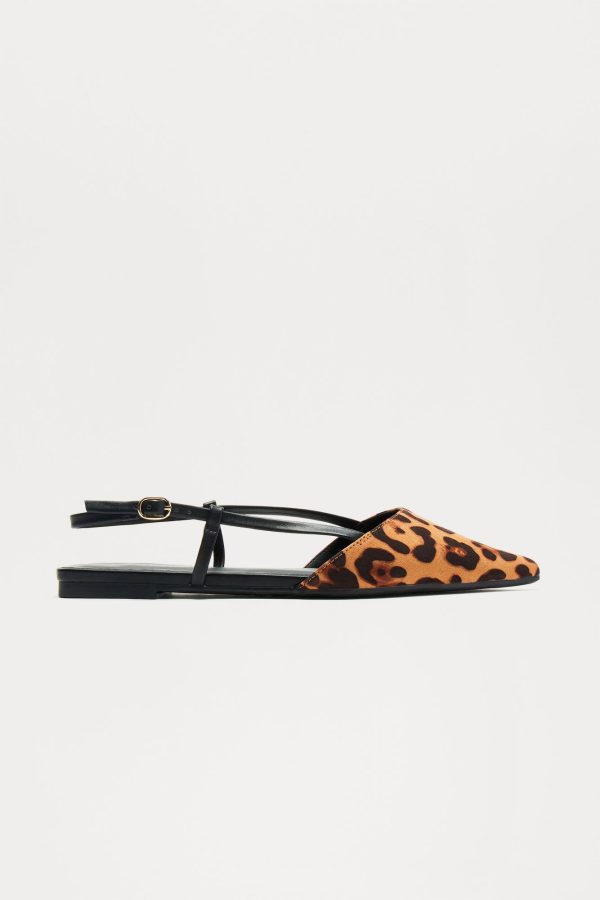 Val Slingback Flats - Leopard