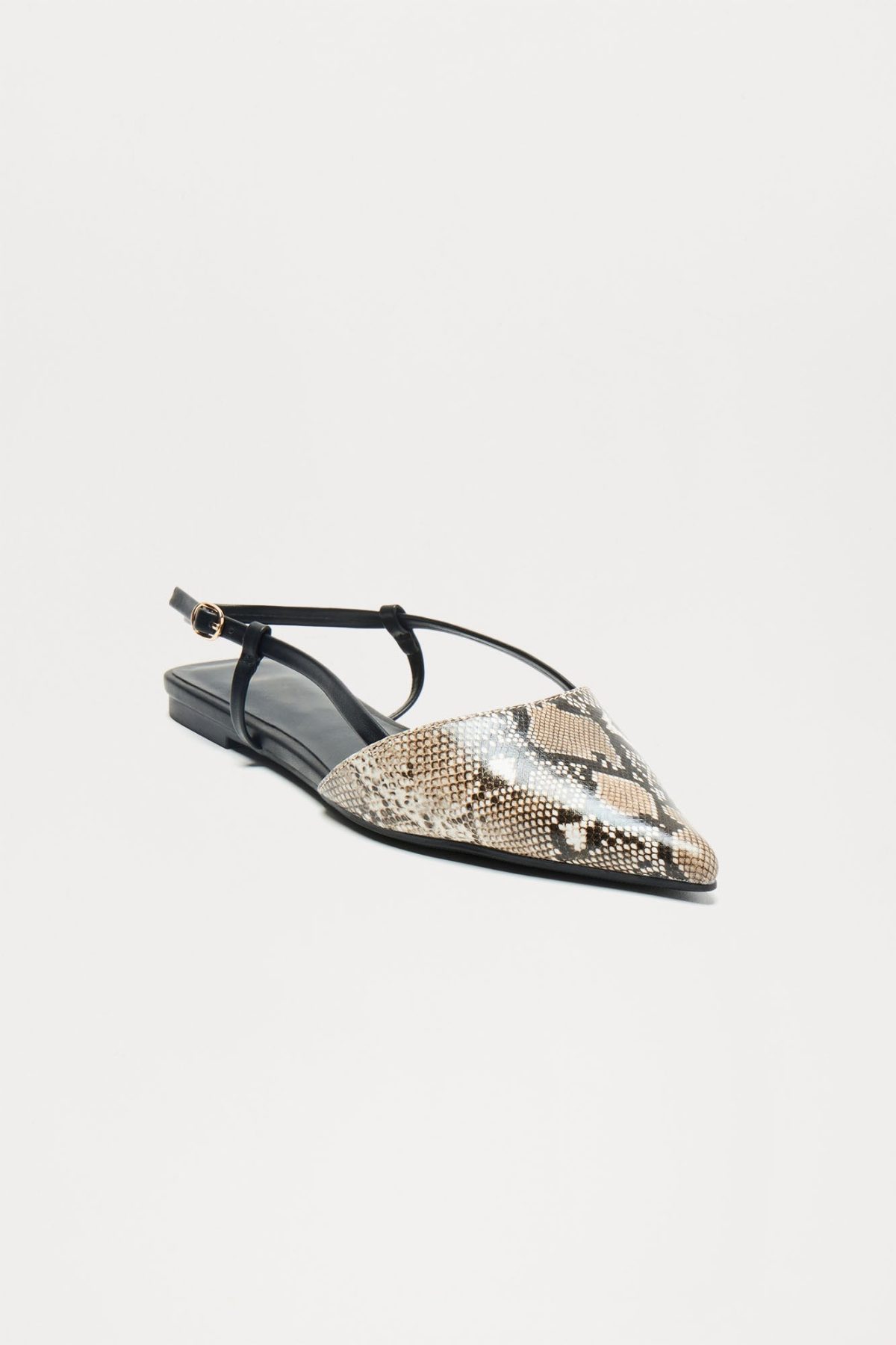 Val Slingback Flats - Beige/Brown