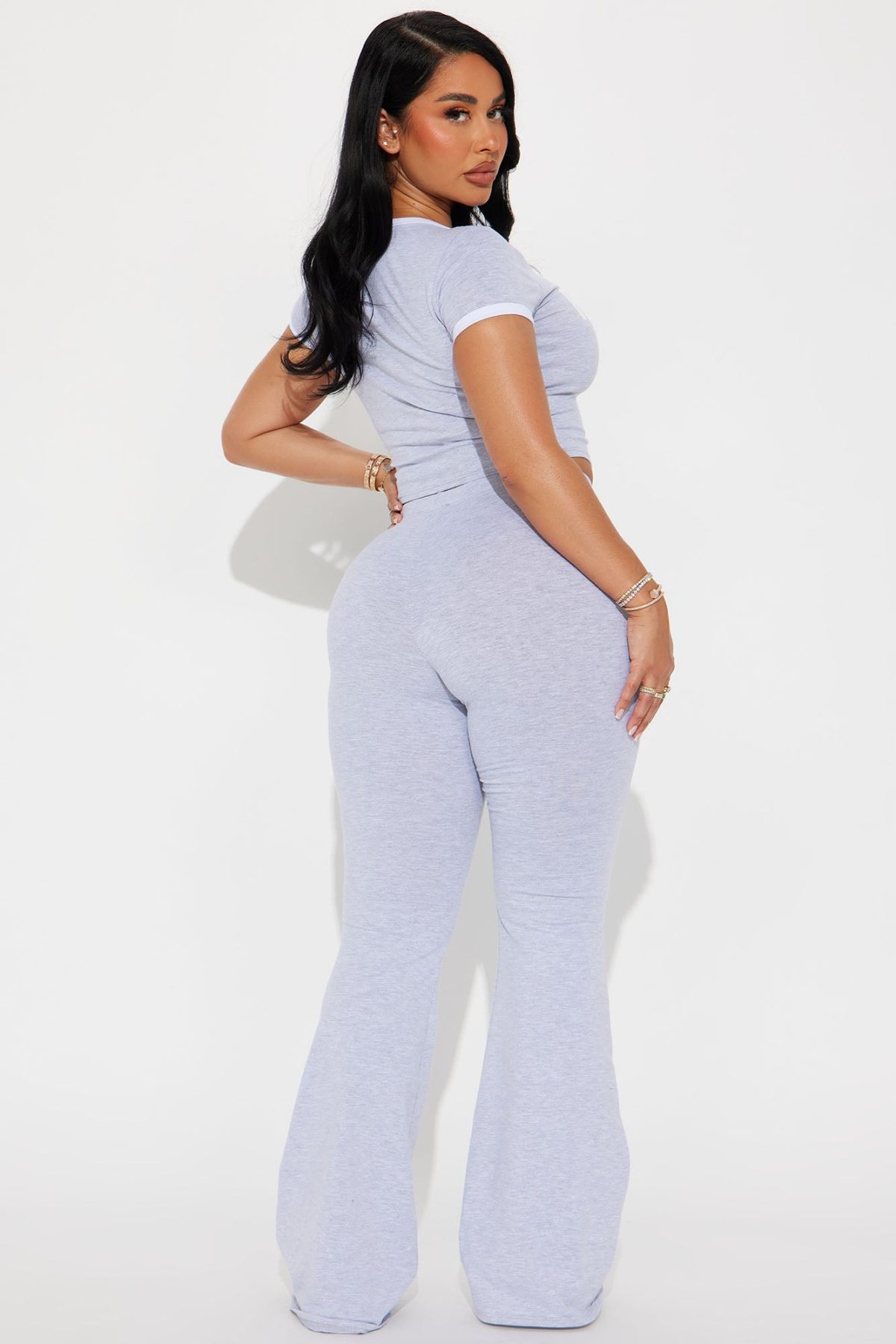 Team France Flare Pant Set - Heather Grey