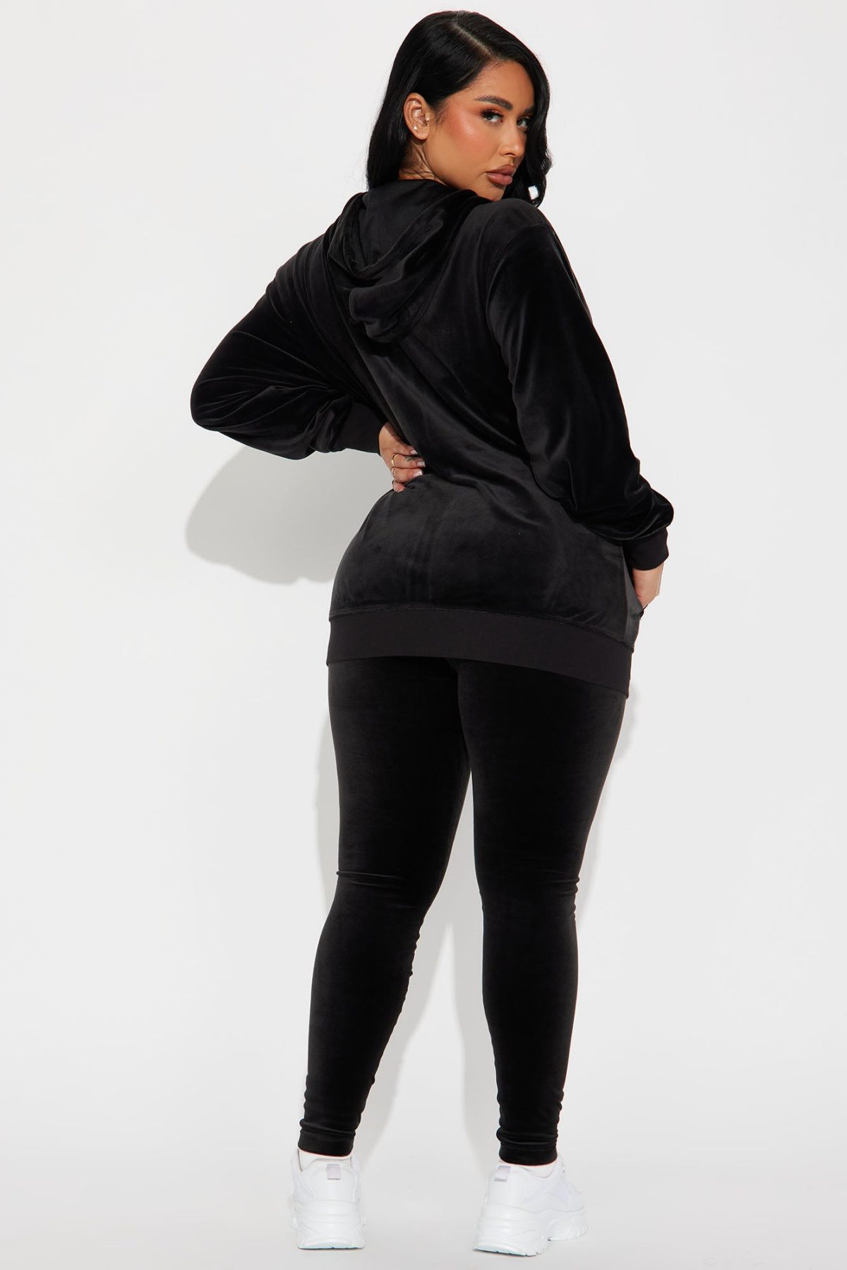 OG Friend Soft Velour Legging Set - Black