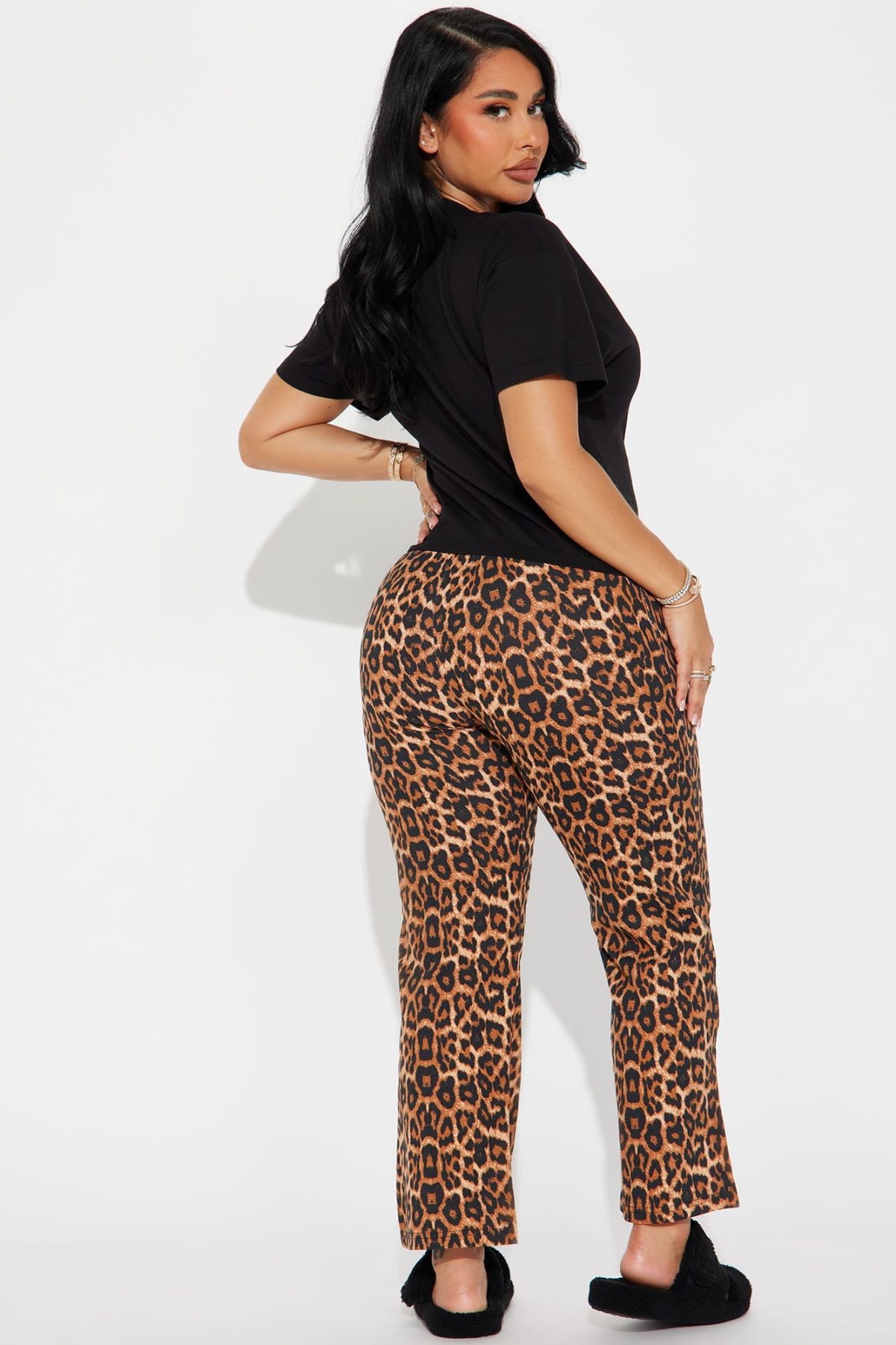 Hot Mess PJ Pant Set - Leopard