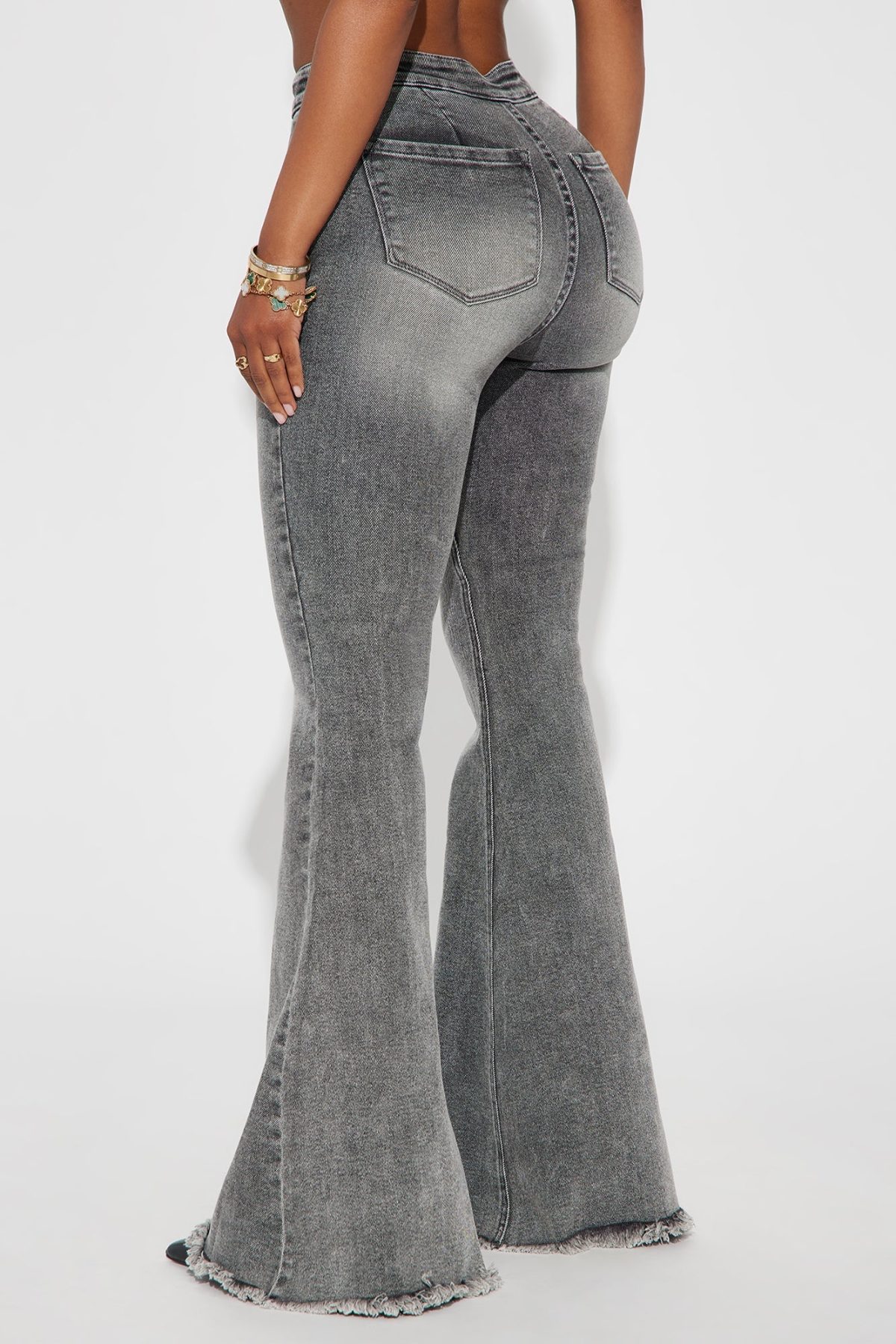 Had To Remind You Stretch Flare Jeans - Grey