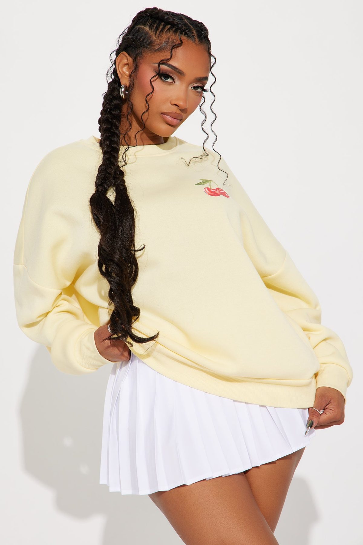 Don't Forget To Take Your Vitamins Cherries Sweatshirt - Yellow