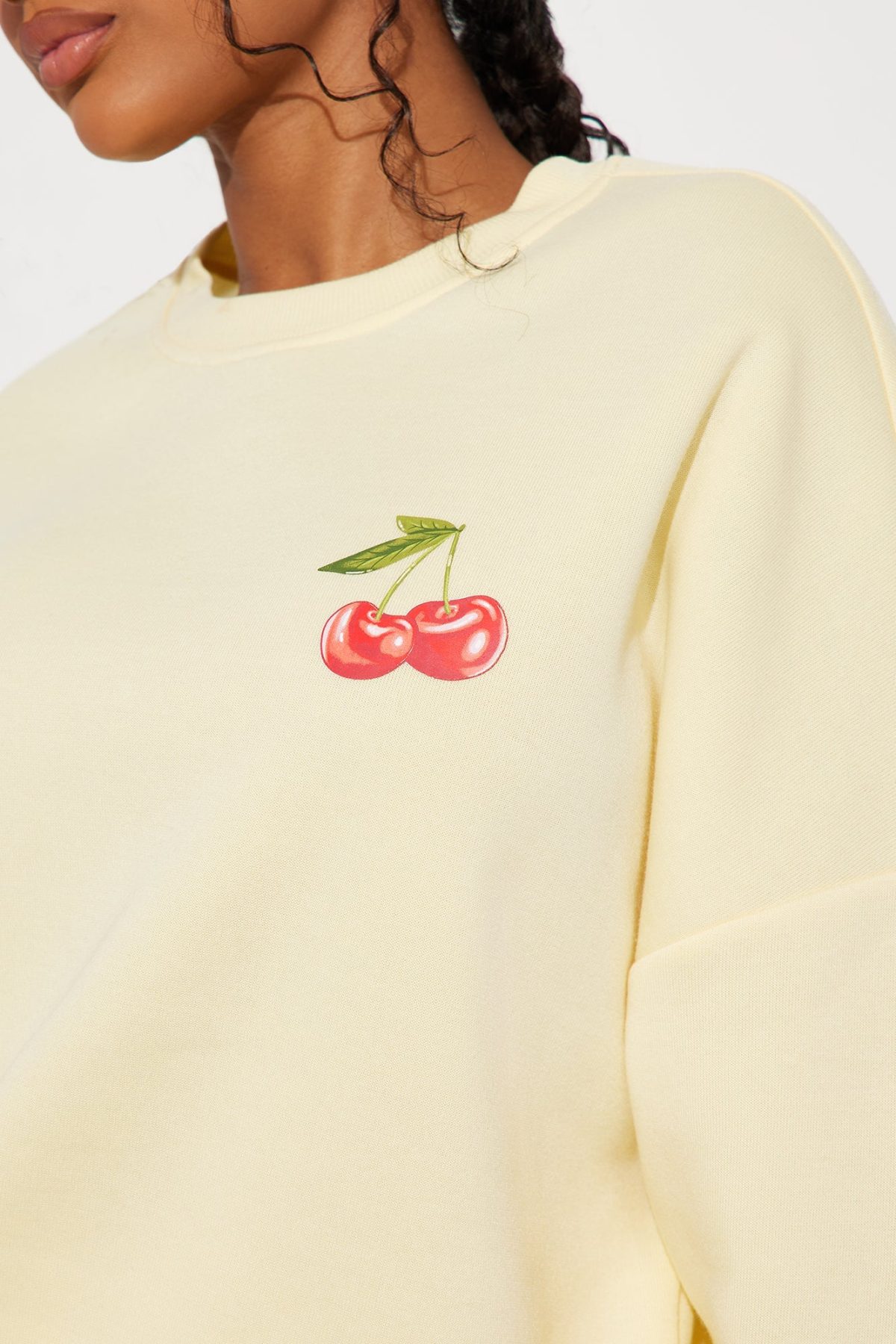 Don't Forget To Take Your Vitamins Cherries Sweatshirt - Yellow