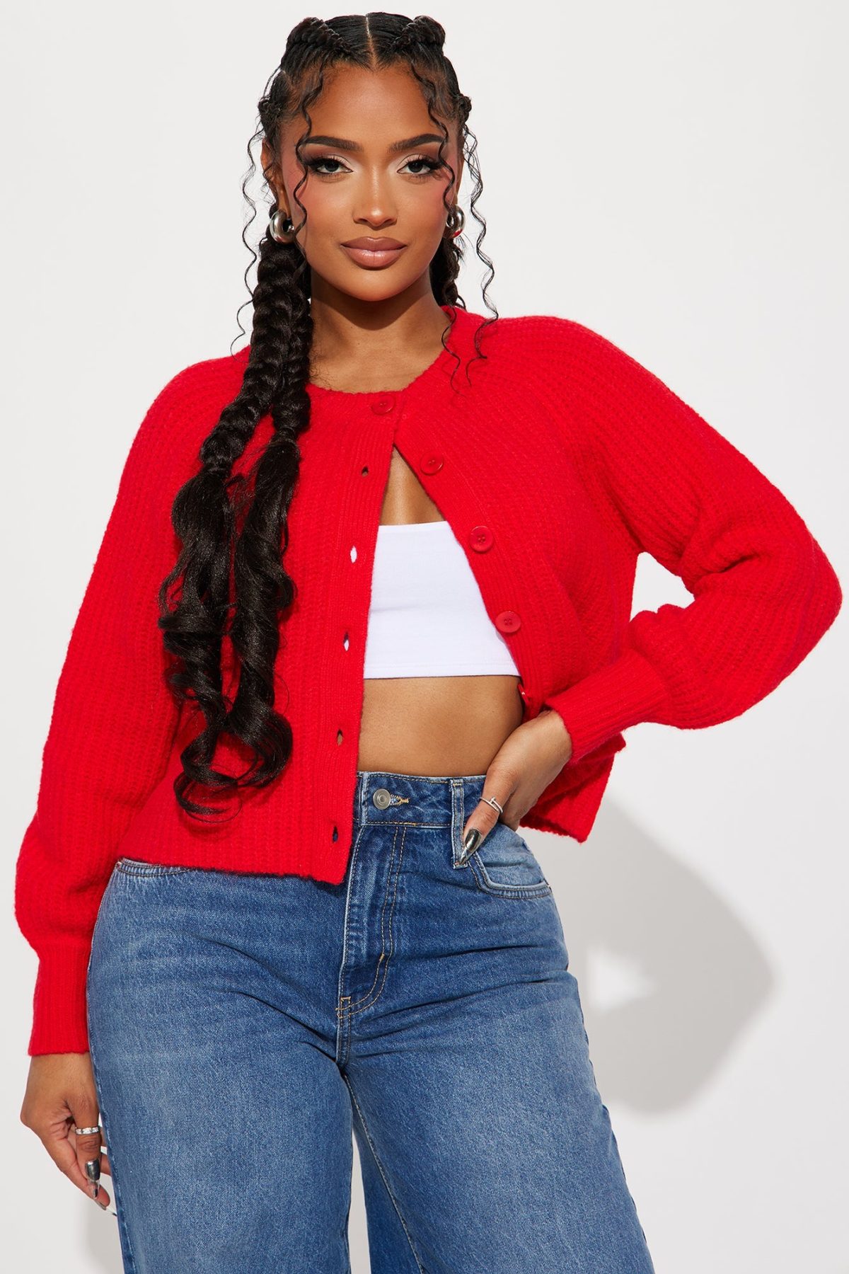 Weekend Getaway Cardigan - Red