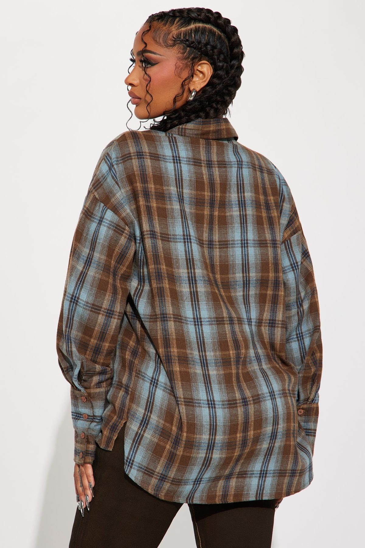 Fall For You Plaid Shirt - Brown/combo