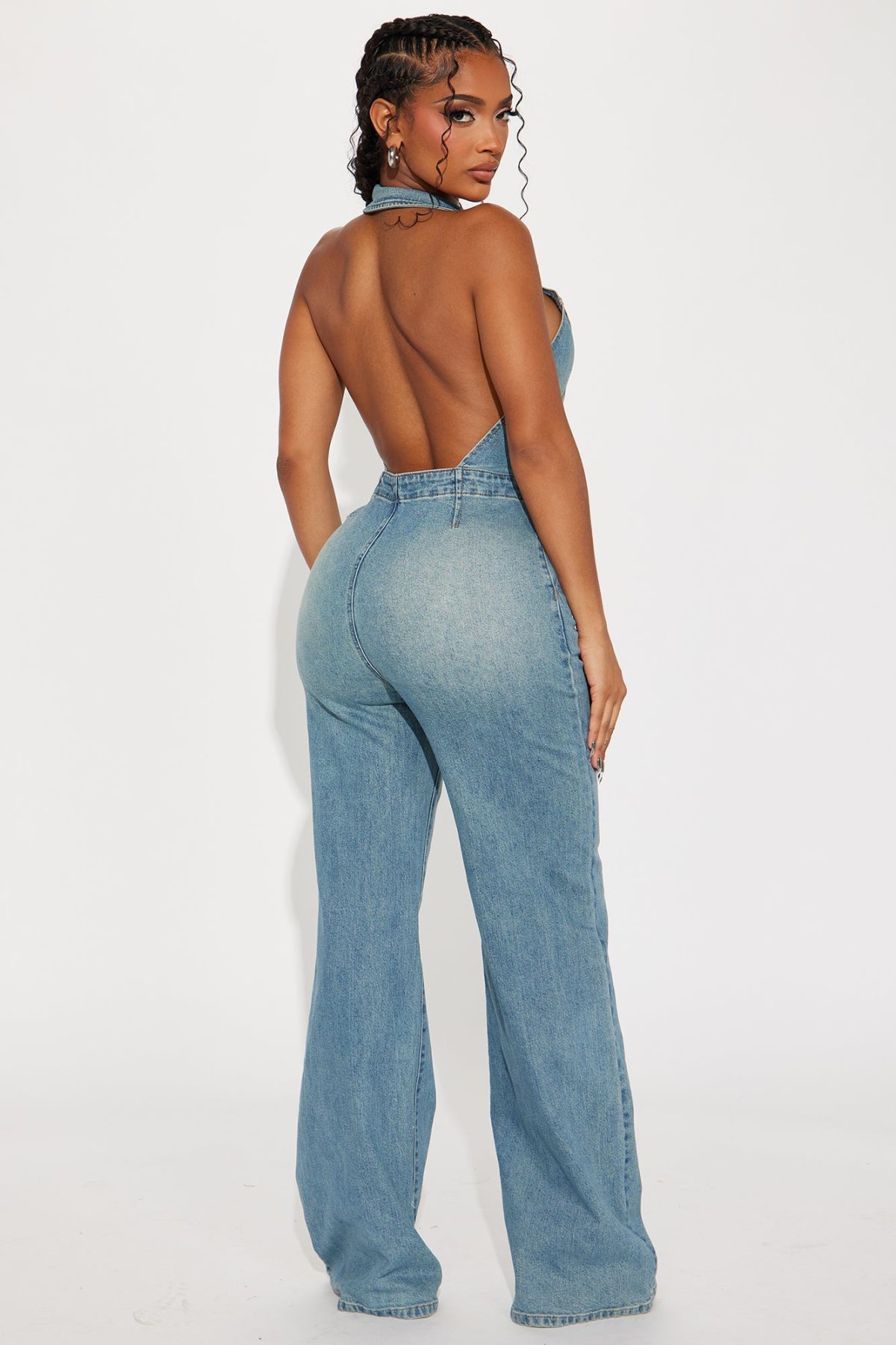 Going Everywhere Denim Jumpsuit - Light Wash