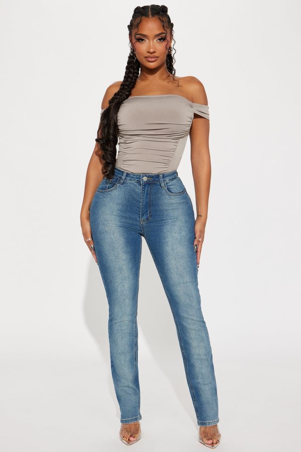 The Best Of Me Stretch Slim Straight Leg Jeans - Dark Wash