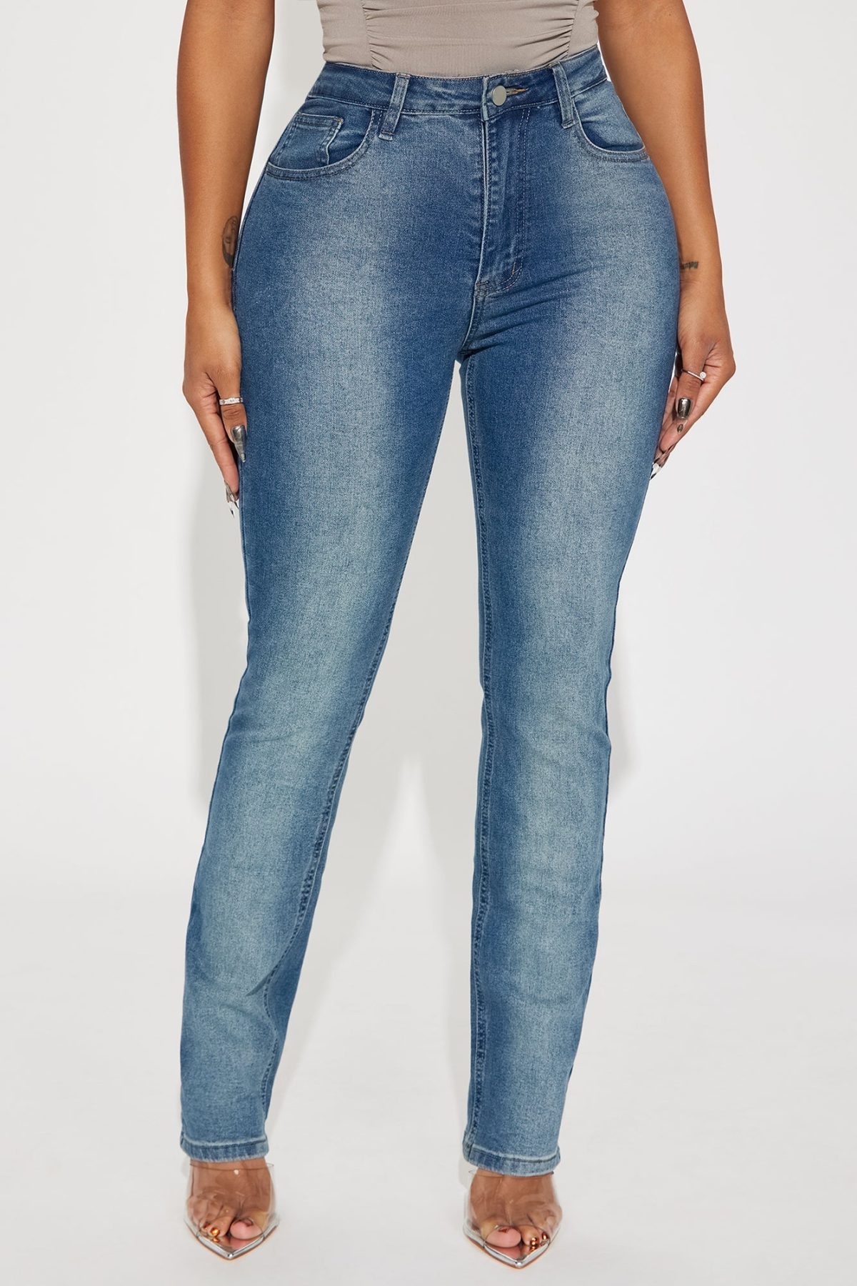 The Best Of Me Stretch Slim Straight Leg Jeans - Dark Wash