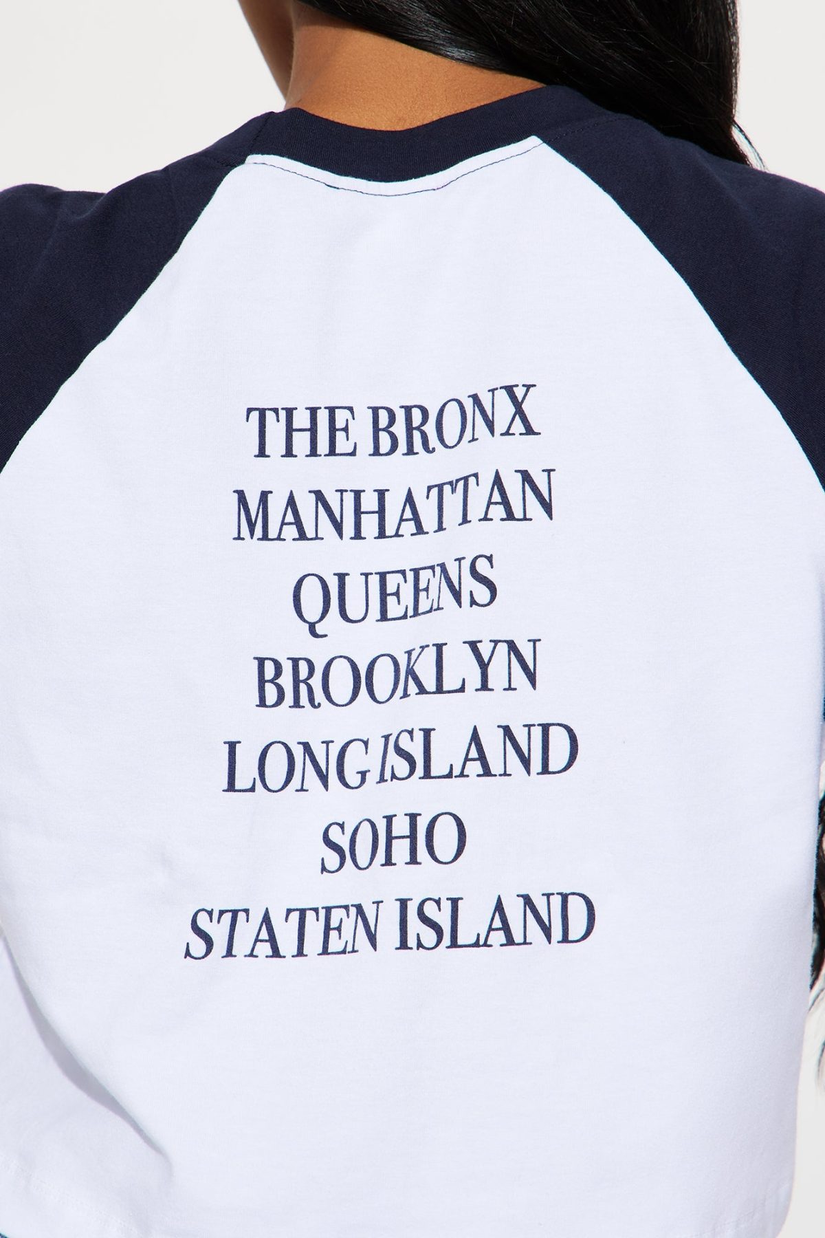 New York City Raglan Tee - White/combo