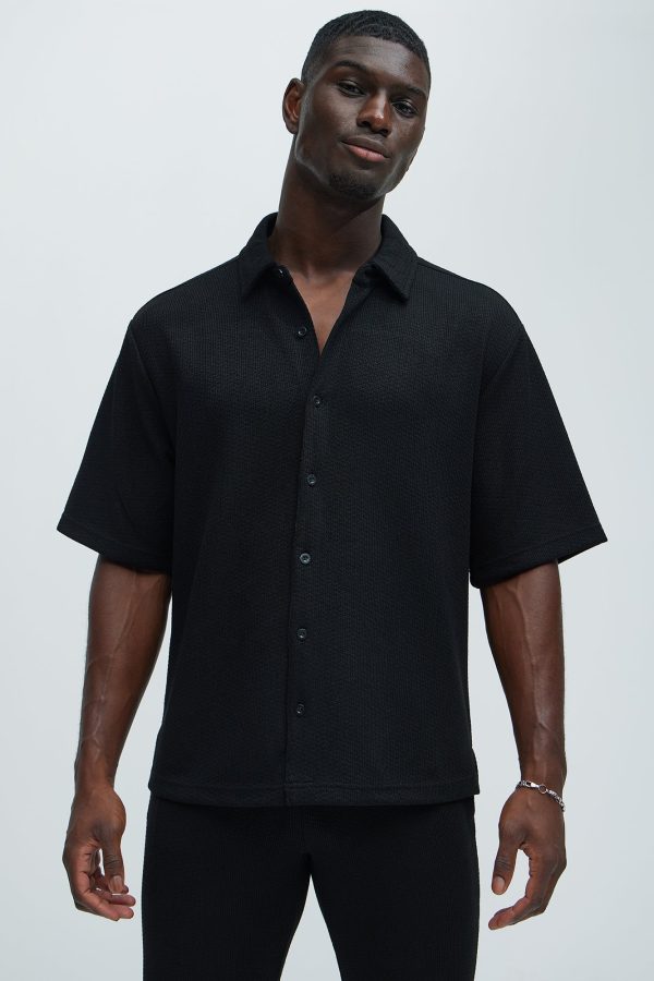 Capstan Textured Shirt - Black