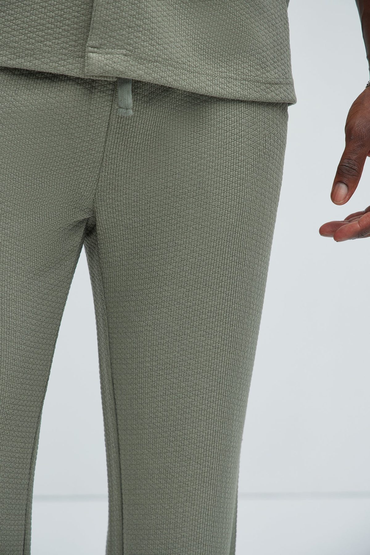 Capstan Straight Textured Pants - Olive