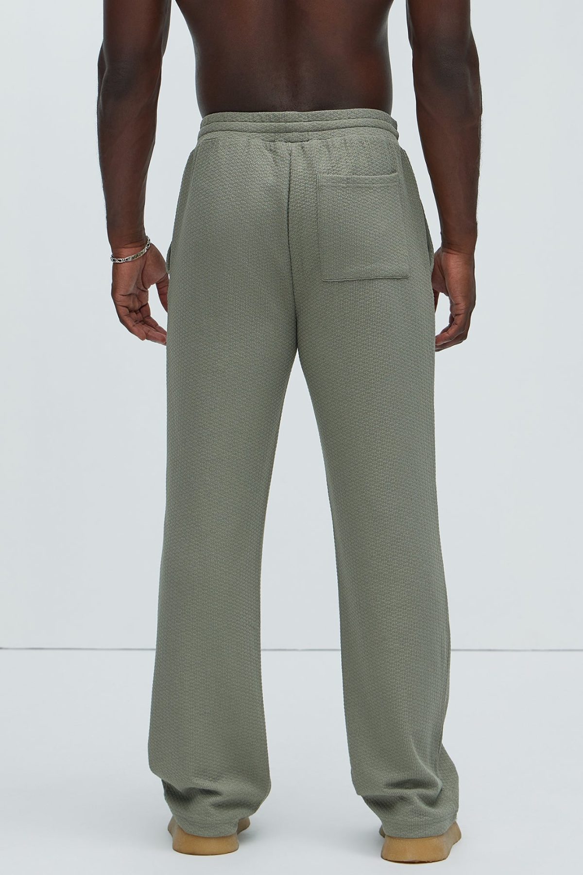 Capstan Straight Textured Pants - Olive