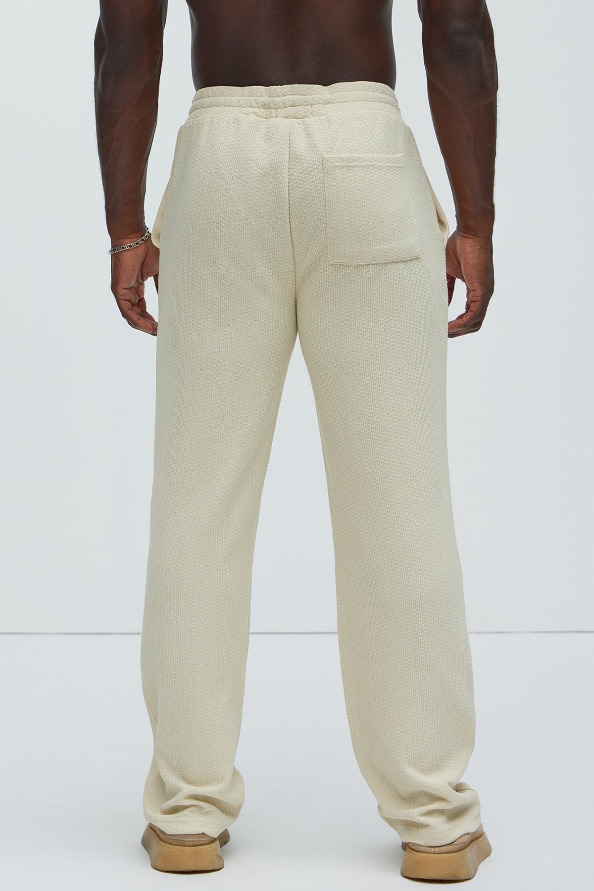 Capstan Straight Textured Pants - Cream