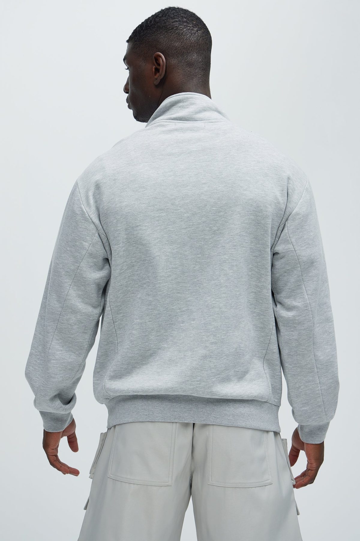 Tyson Quarter Zip Sweatshirt - Heather Grey