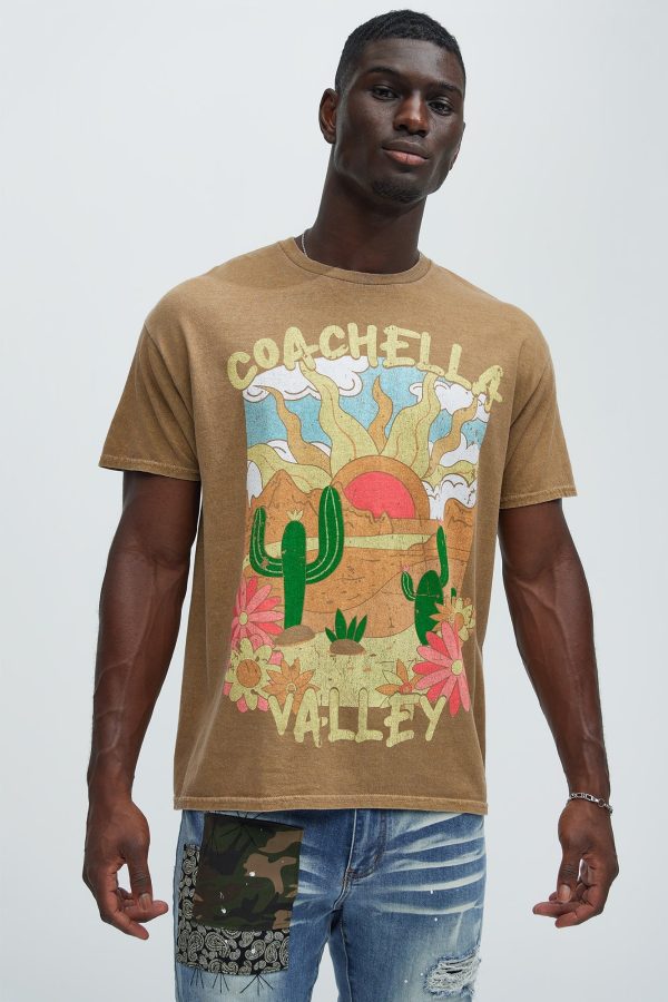 Coachella Valley Flower Power Short Sleeve Tee - Chocolate