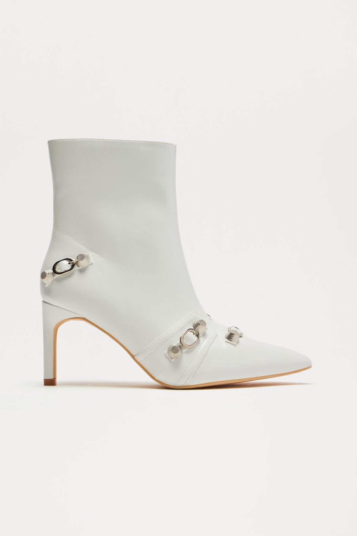 Jude Hardware Booties - White