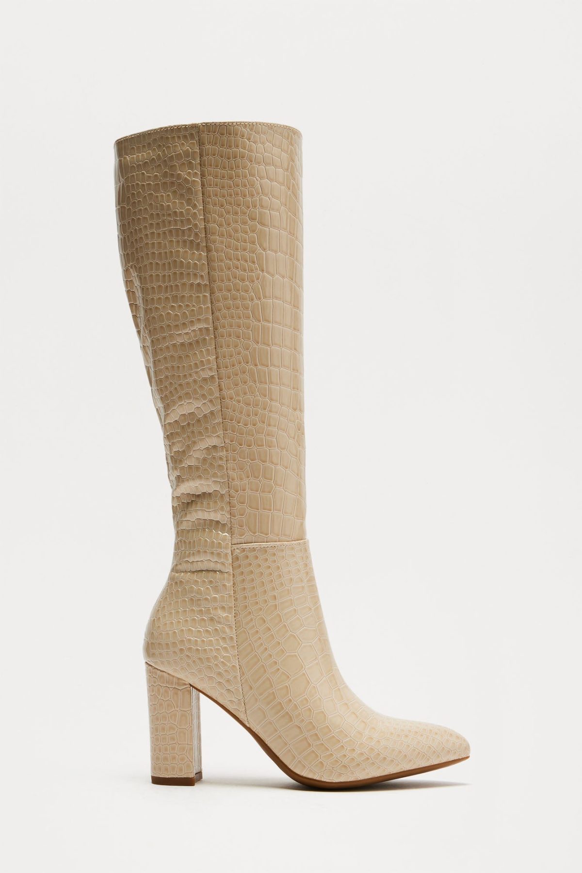 Tanner Knee High Boots - Beige