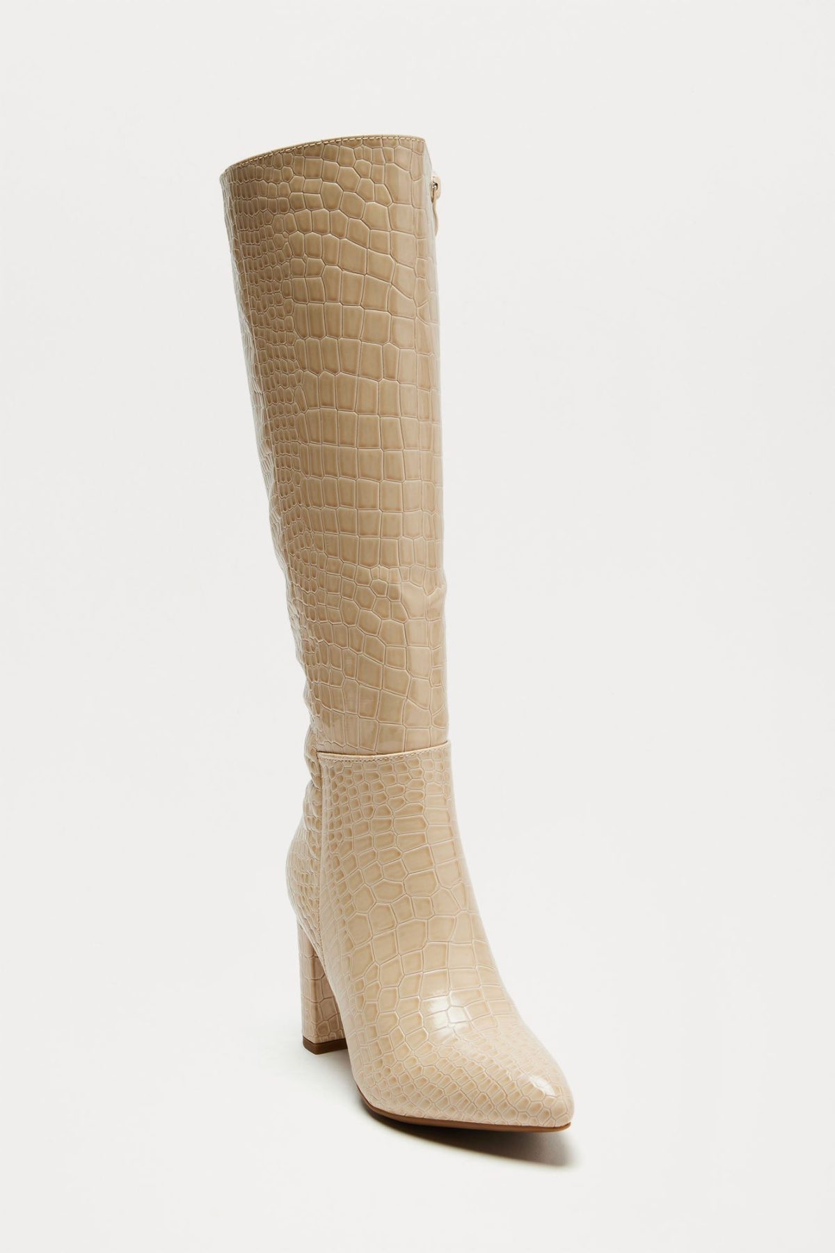 Tanner Knee High Boots - Beige