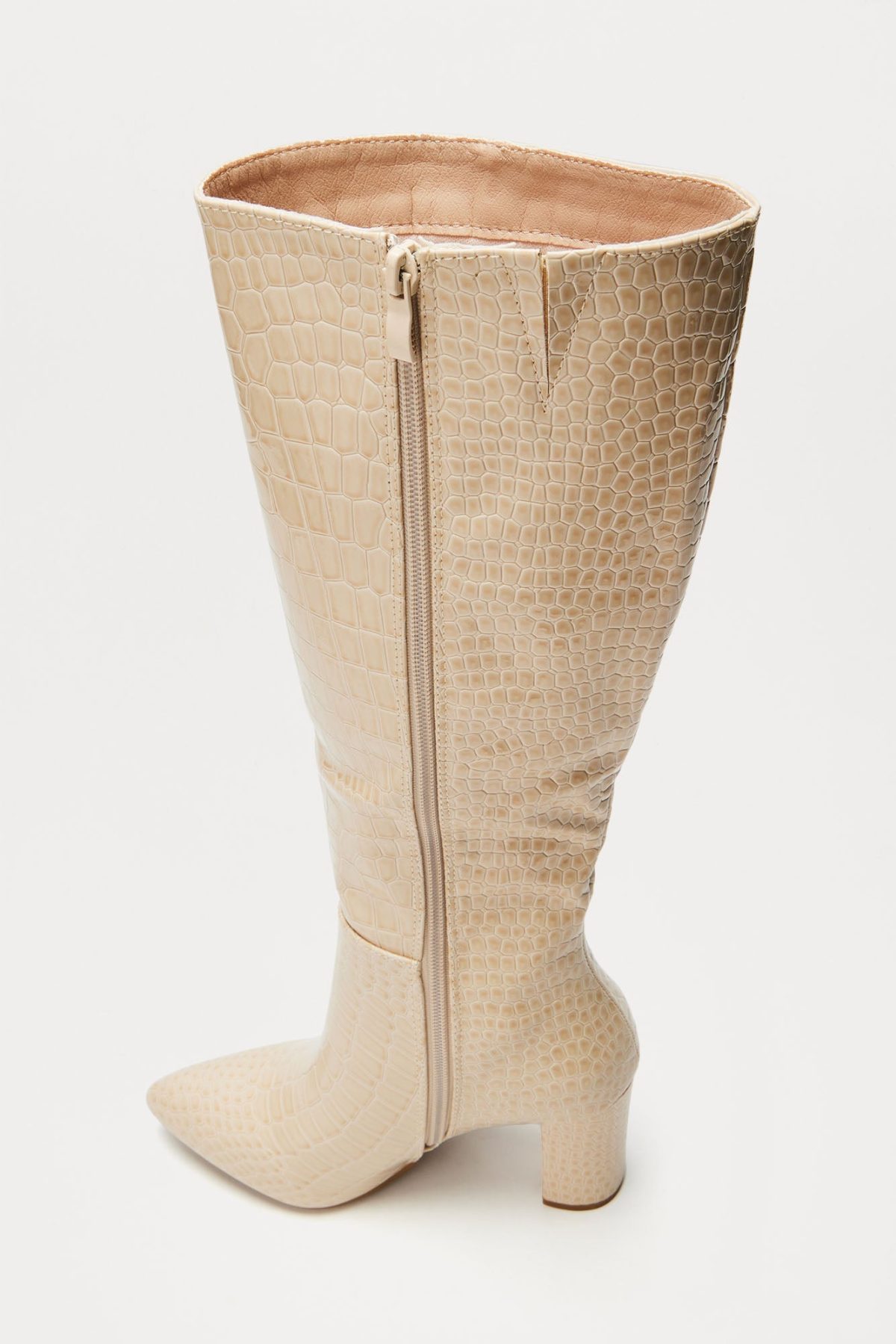 Tanner Knee High Boots - Beige