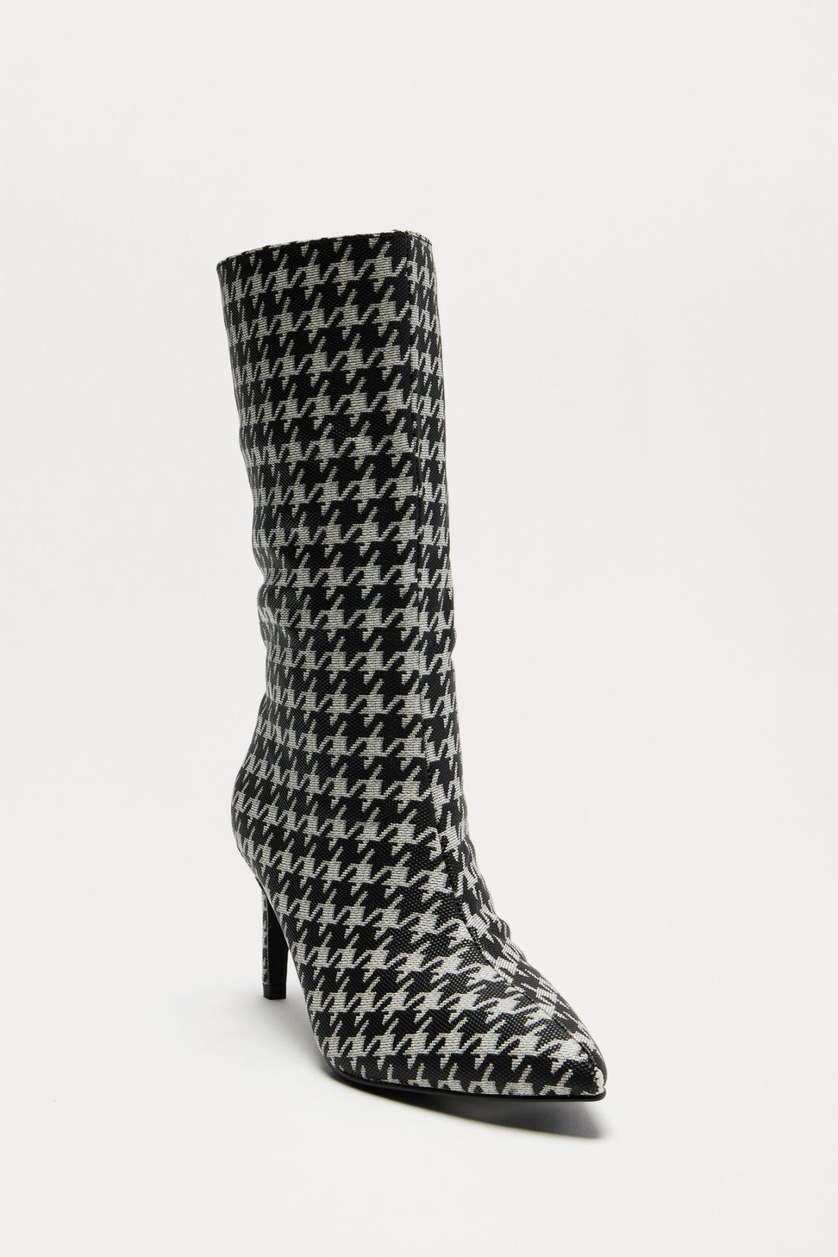 Perry Knee High Boots - Black/White